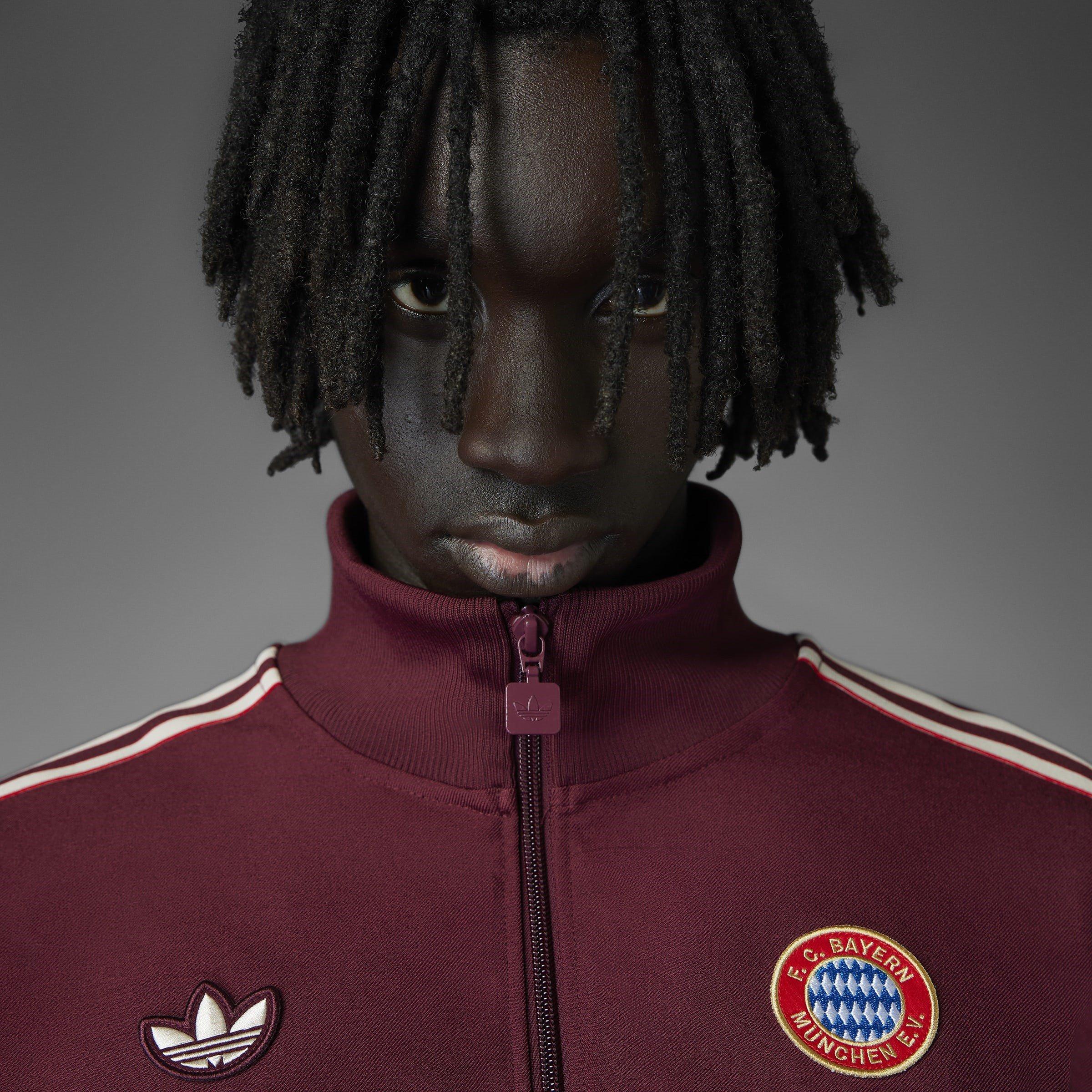 Shadow Red - Schattenrot - adidas - Bayern Munich Terrace Icons Track Top 2024 2025 Adults - 14