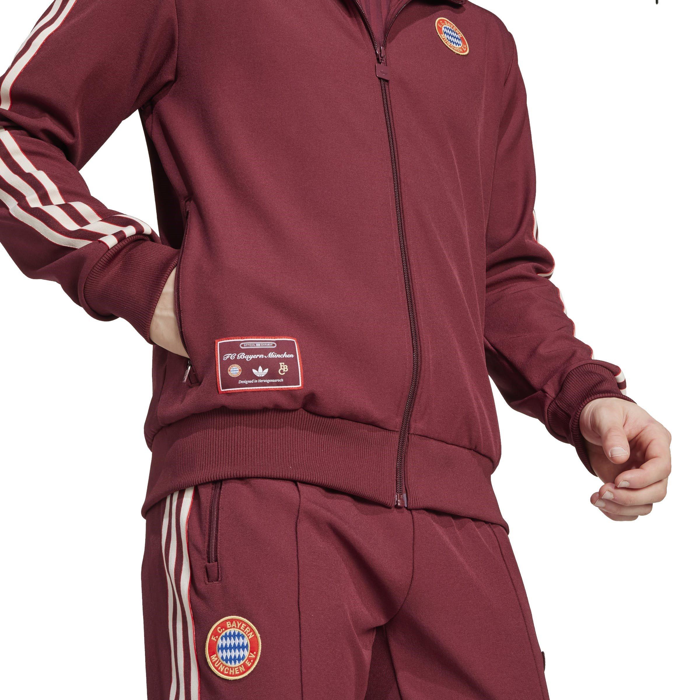 Shadow Red - Schattenrot - adidas - Bayern Munich Terrace Icons Track Top 2024 2025 Adults - 16