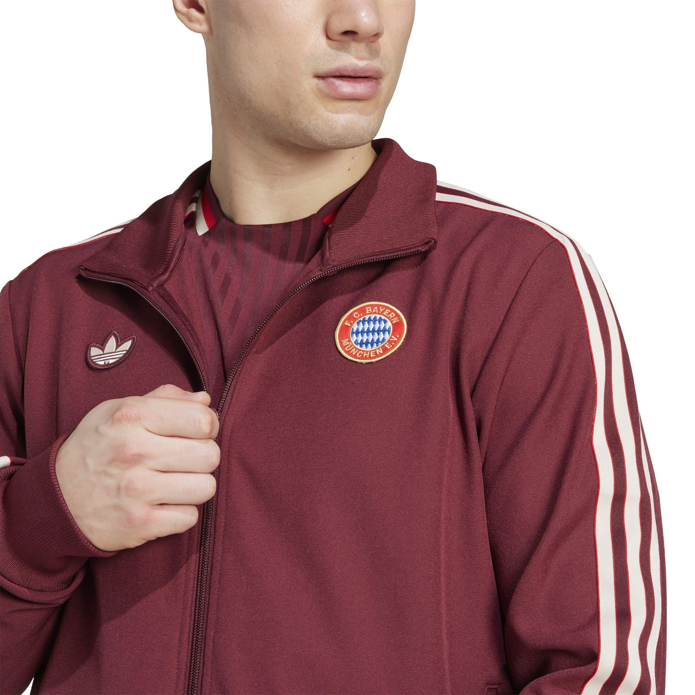 Shadow Red - Schattenrot - adidas - Bayern Munich Terrace Icons Track Top 2024 2025 Adults - 5