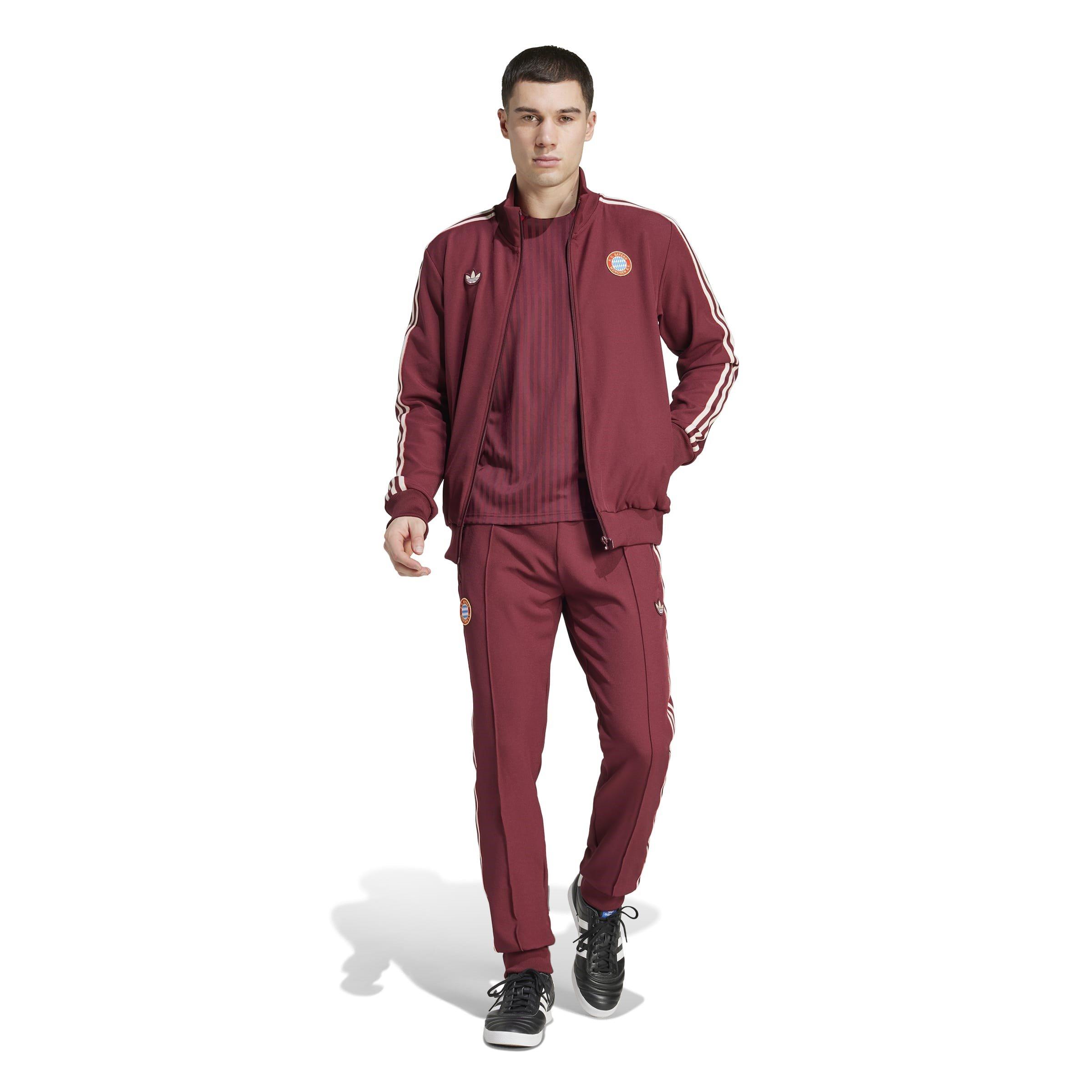 Shadow Red - Schattenrot - adidas - Bayern Munich Terrace Icons Track Top 2024 2025 Adults - 7