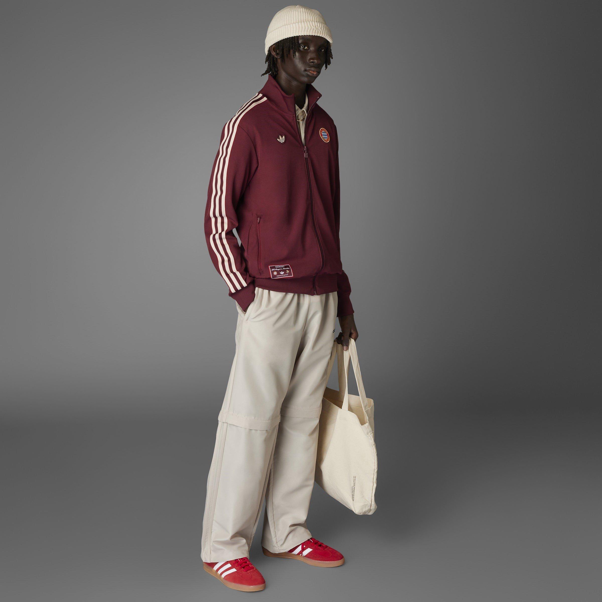 Shadow Red - Schattenrot - adidas - Bayern Munich Terrace Icons Track Top 2024 2025 Adults - 10