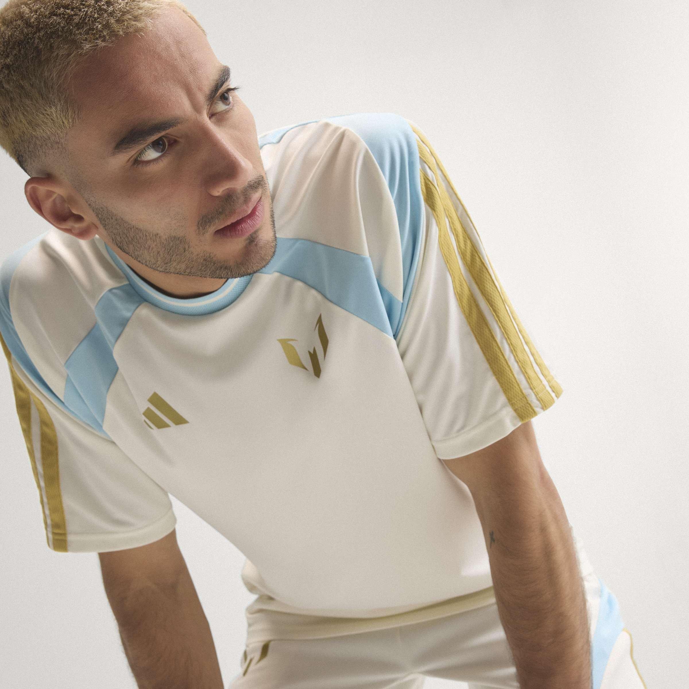 White/Ice Blue - adidas - Adidas Messi Hot Tee Sn63 - 12