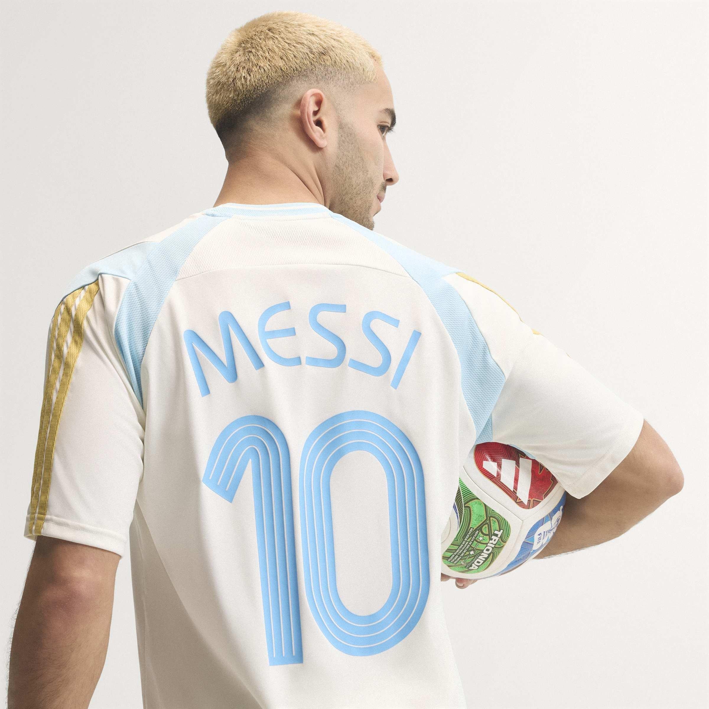 White/Ice Blue - adidas - Adidas Messi Hot Tee Sn63 - 8