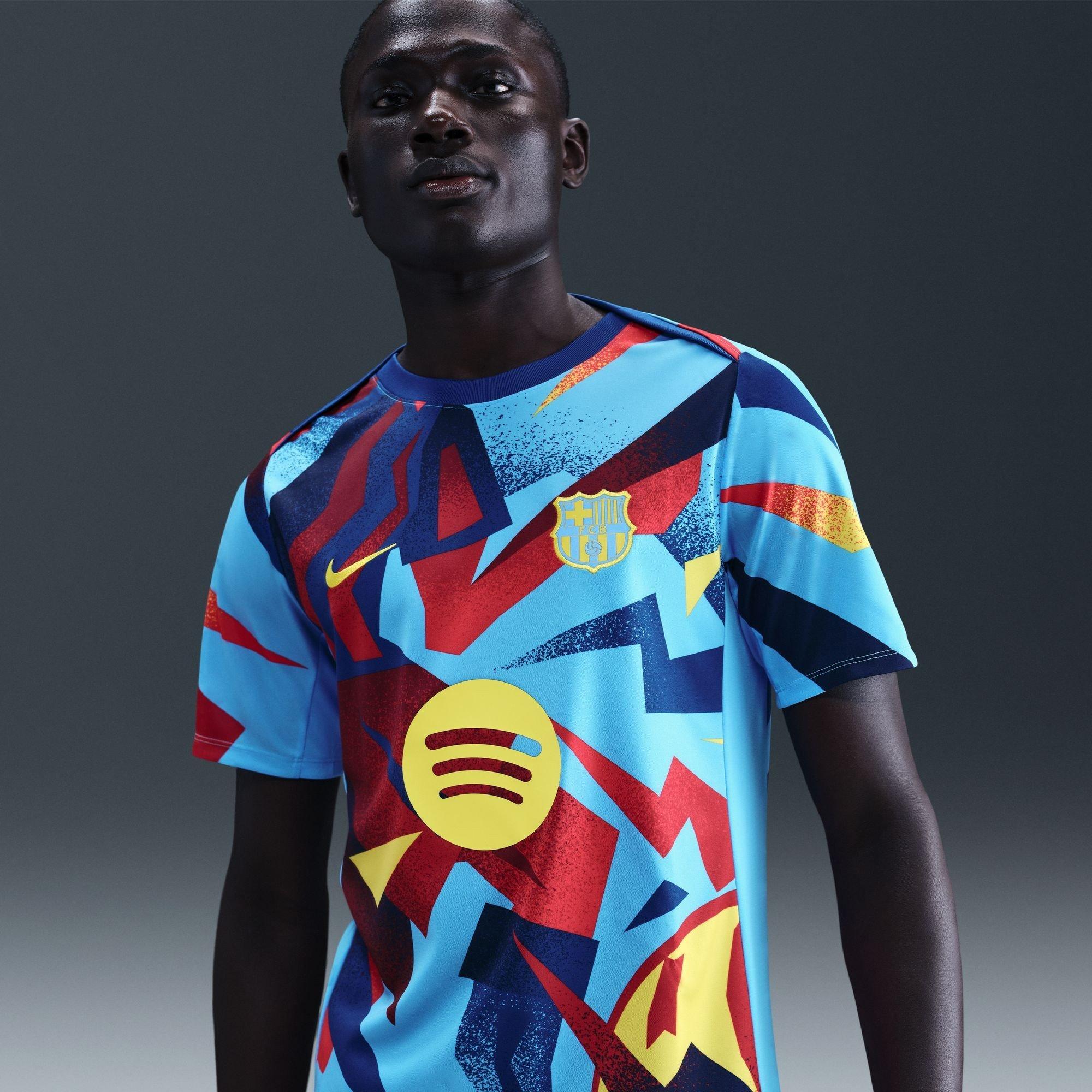 Blue/ Yellow - Nike - Barcelona Fourth Pre Match Shirt 25/26 Mens - 6