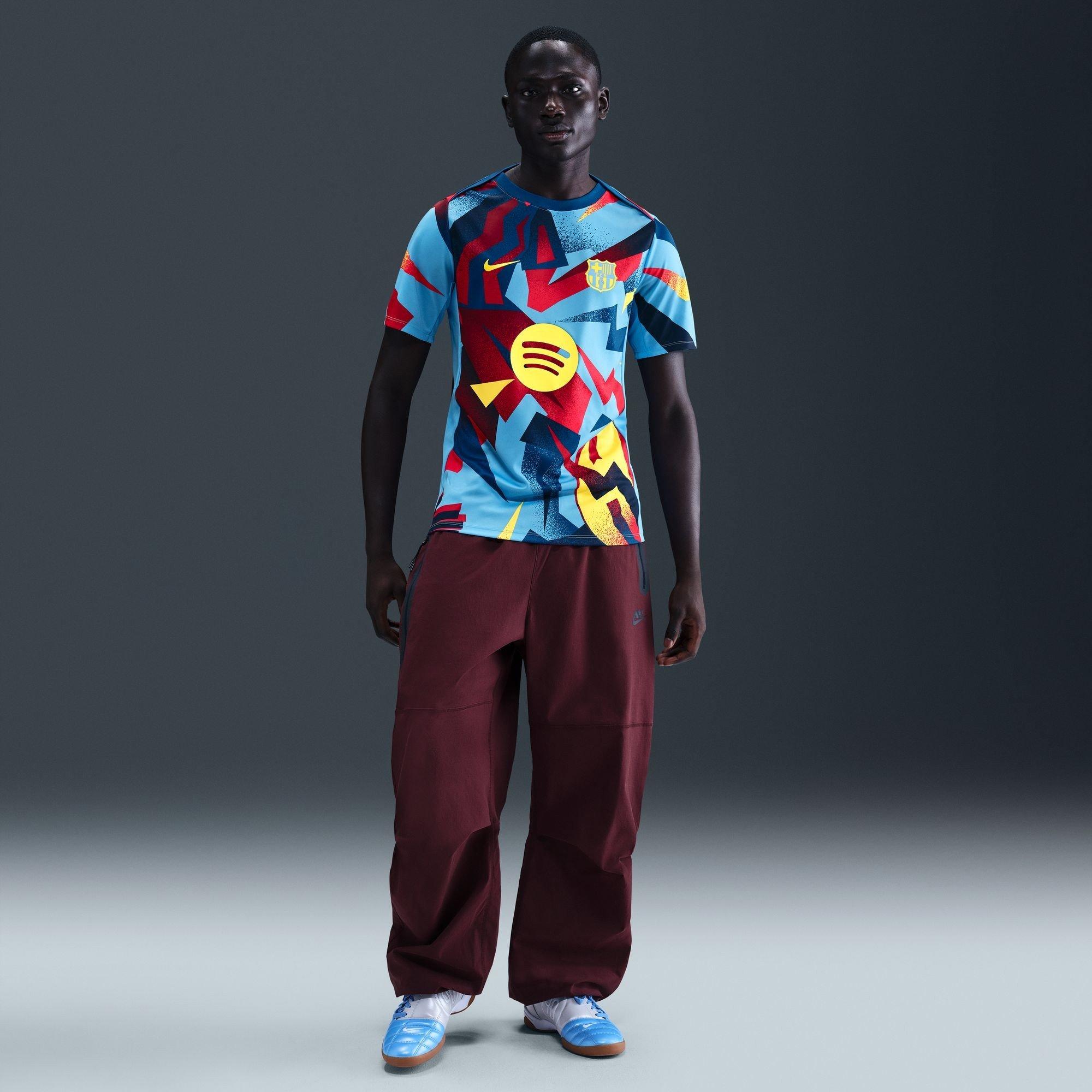 Blue/ Yellow - Nike - Barcelona Fourth Pre Match Shirt 25/26 Mens - 7