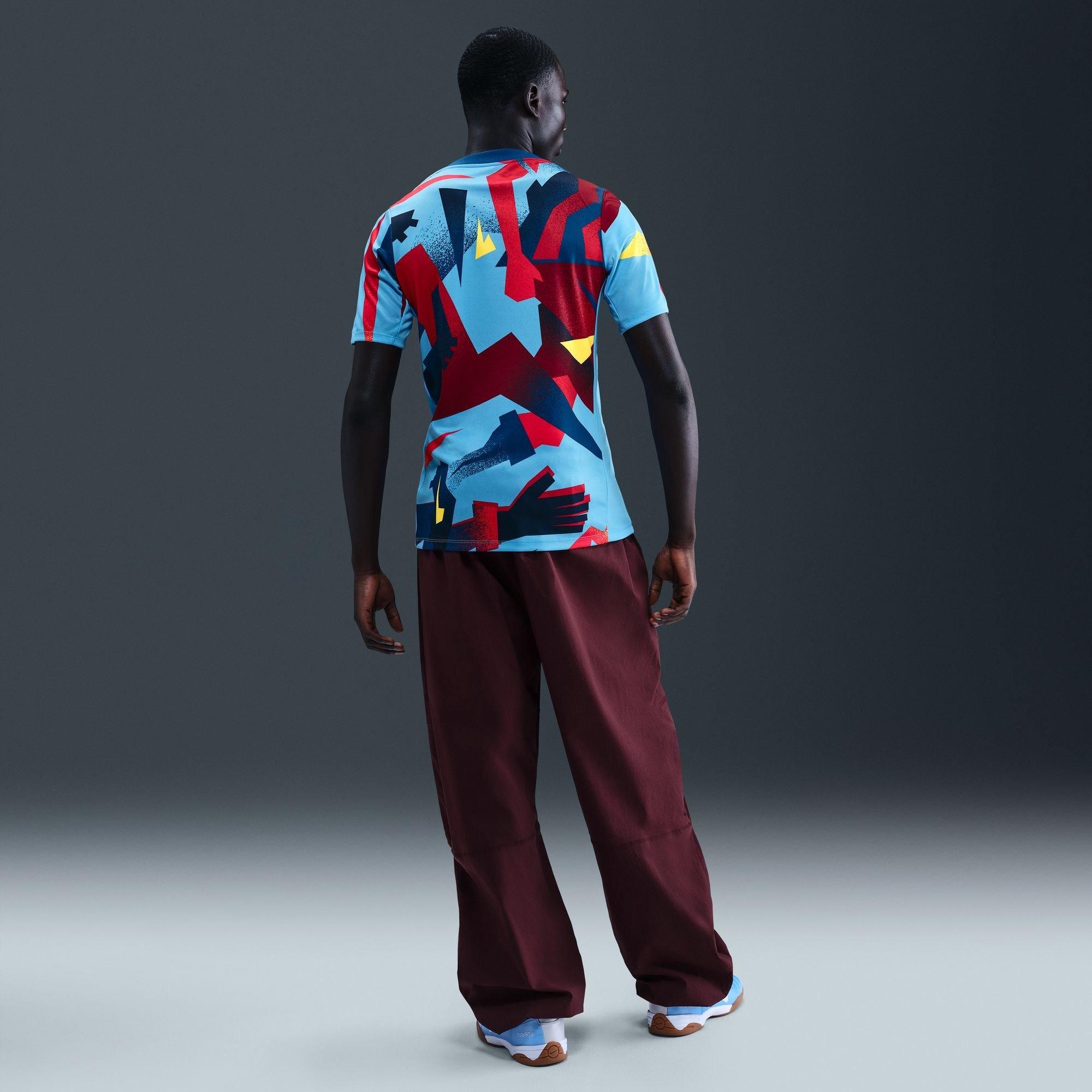 Blue/ Yellow - Nike - Barcelona Fourth Pre Match Shirt 25/26 Mens - 8