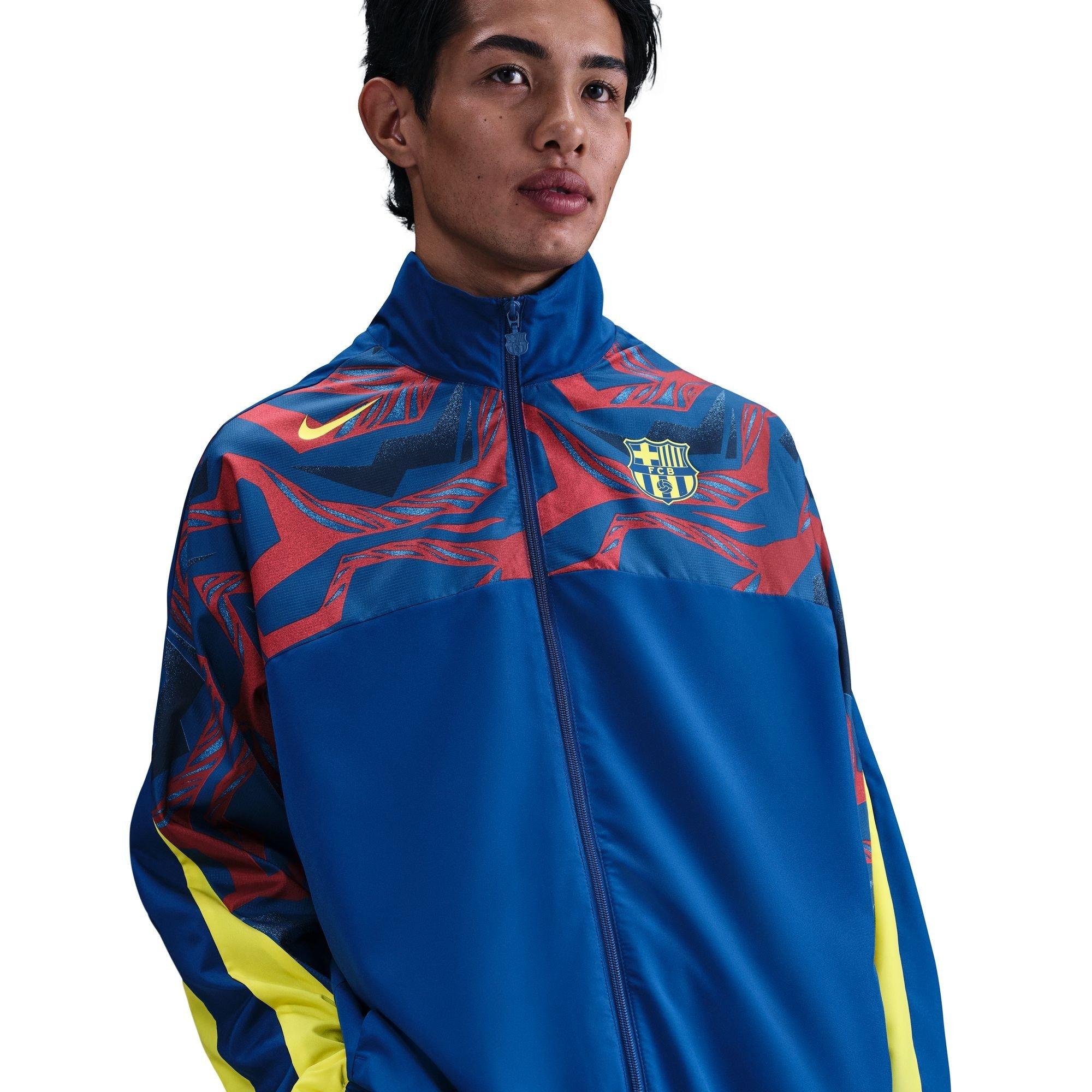 Nike Men's Fcb Se Wovn Jkt Sn54 - Blue/ Yellow - XL
