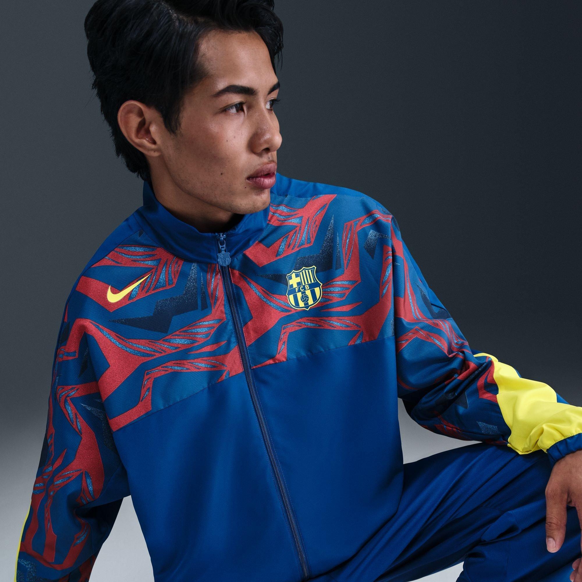 Blue/ Yellow - Nike - FCB SE Wovn Jkt Sn54 - 10