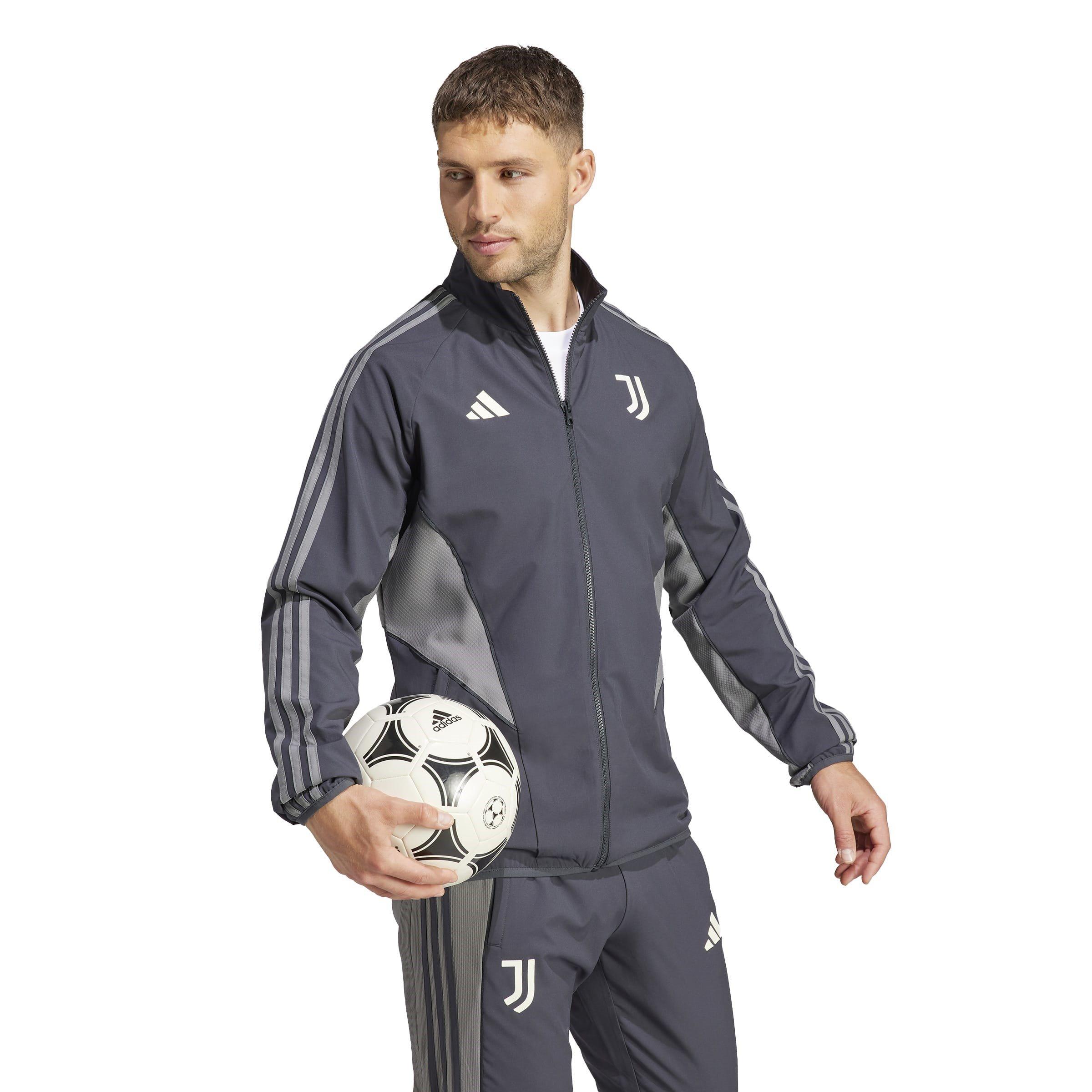 Carbon/Grey Fiv - adidas - Juventus Anthem Jacket 2024 2025 Adults - 4
