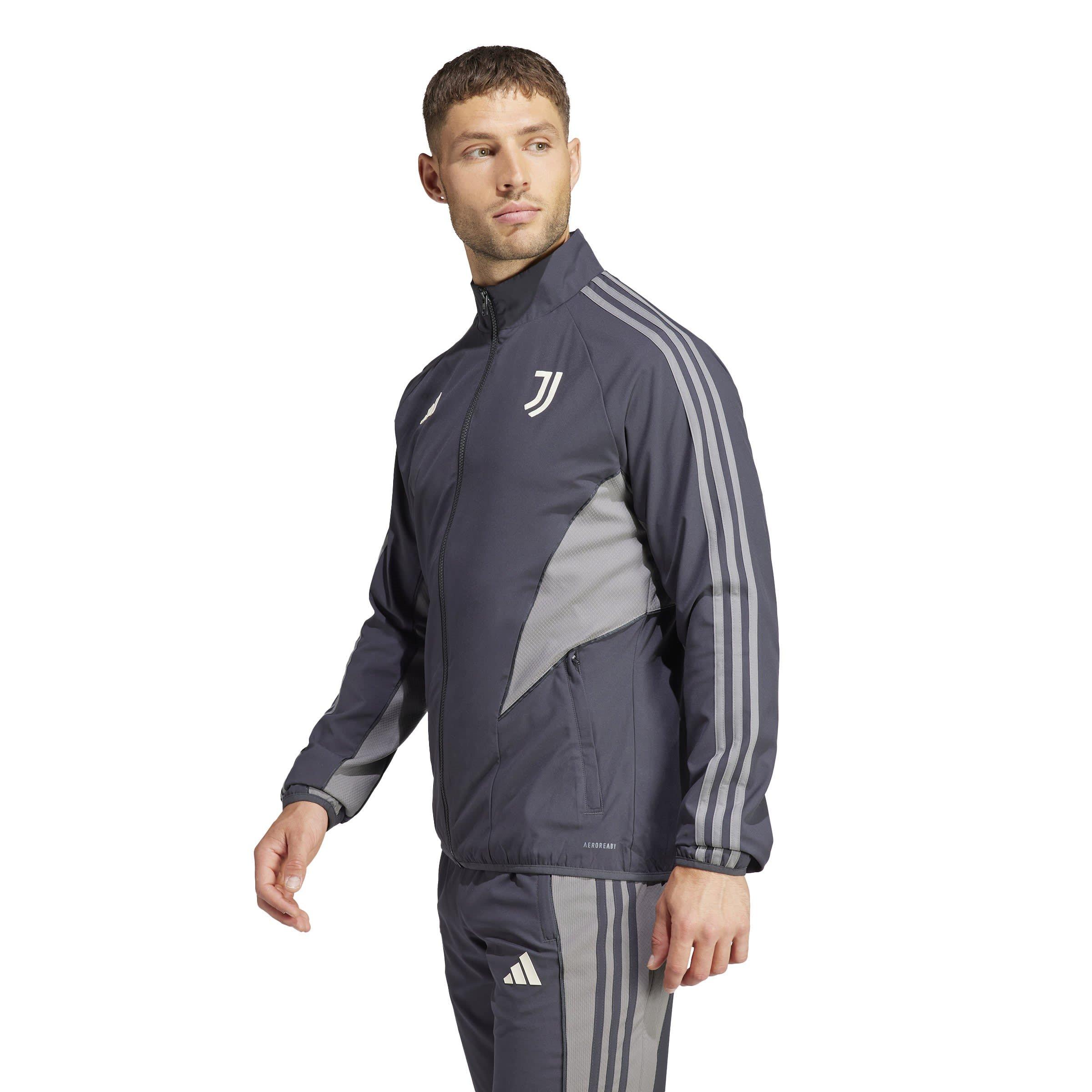 Carbon/Grey Fiv - adidas - Juventus Anthem Jacket 2024 2025 Adults - 5