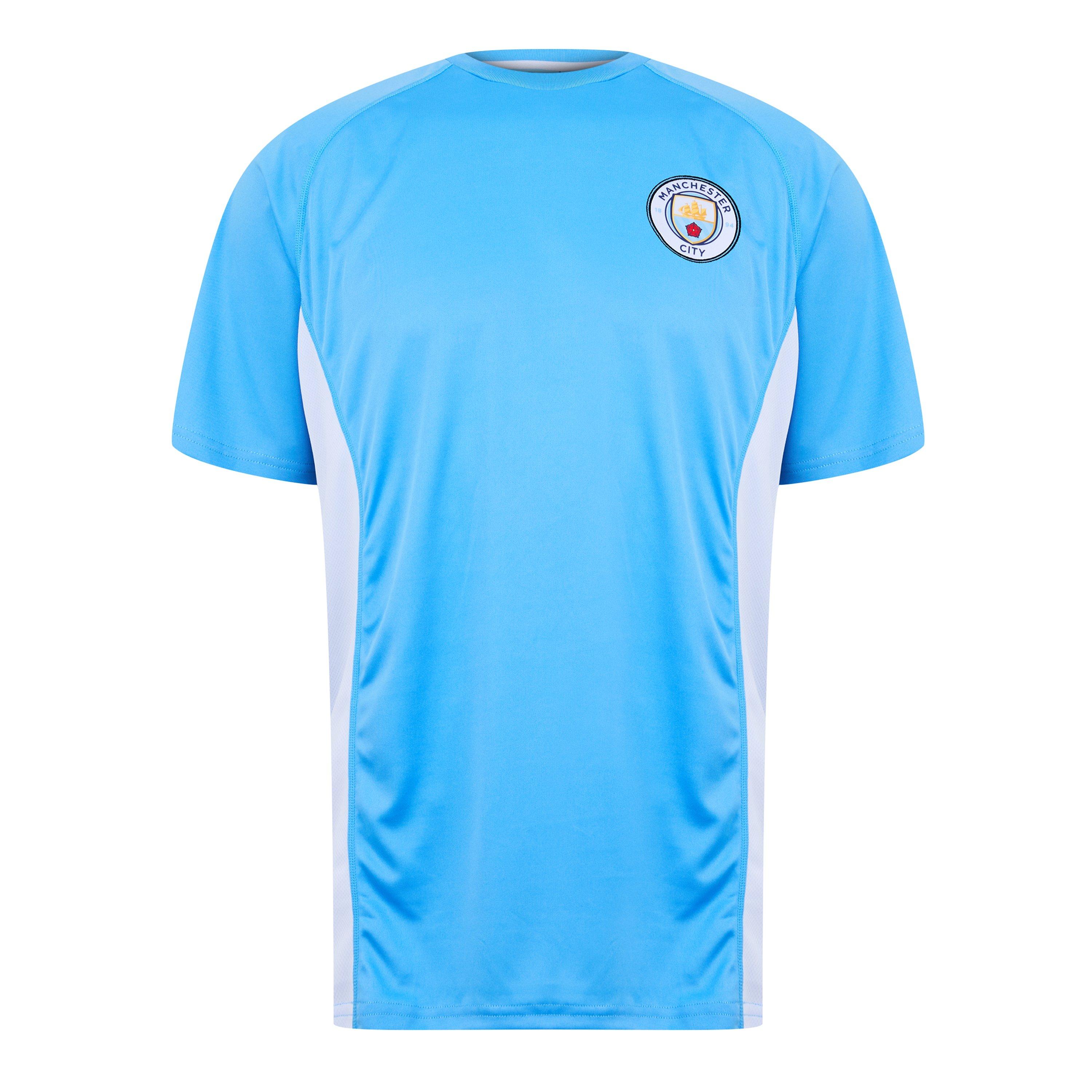 Blue - Source Lab - SourceLab Manchester City Poly T-shirt Adults - 1