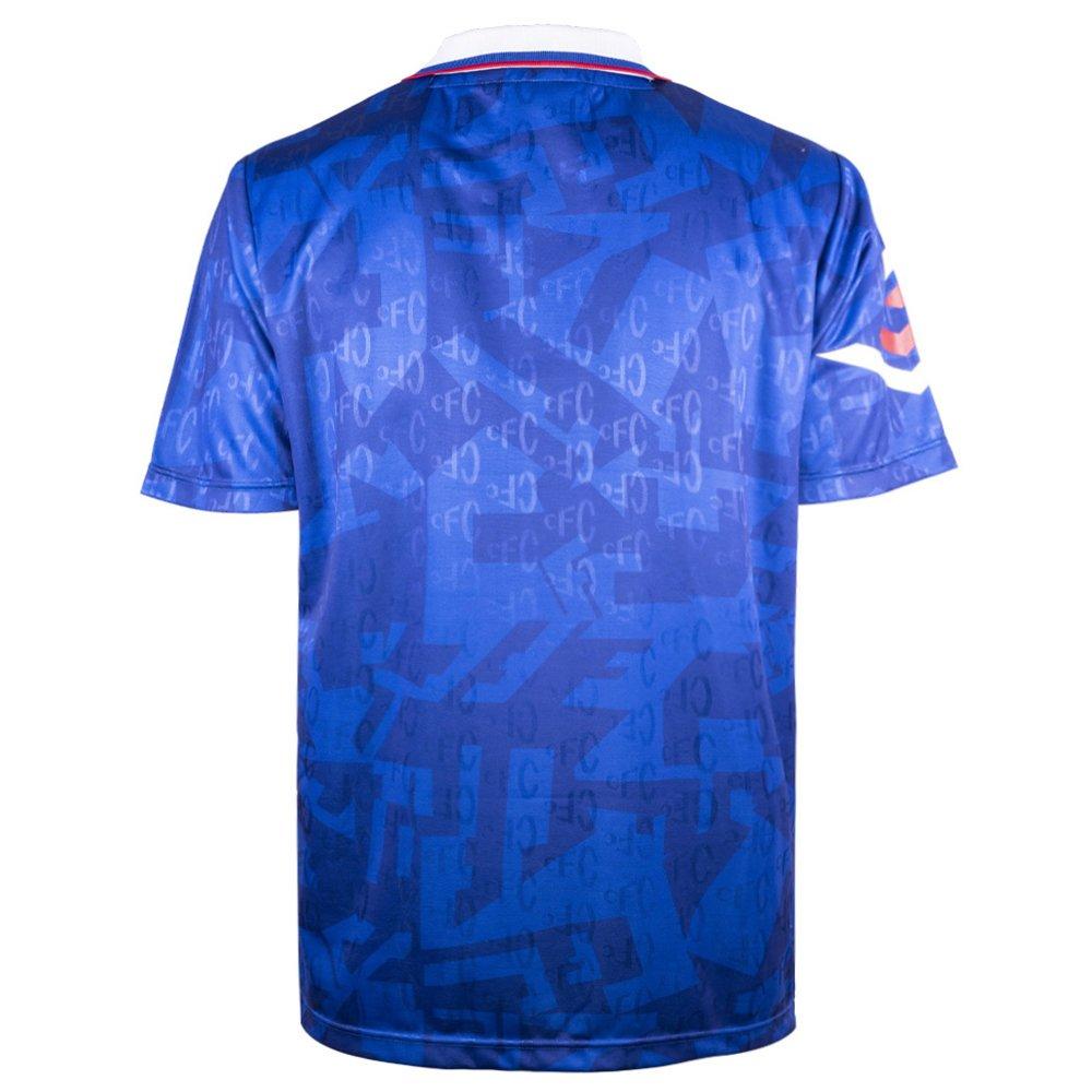 Blue/White - Score Draw - Chelsea Retro Home Shirt 1992 Adults - 2