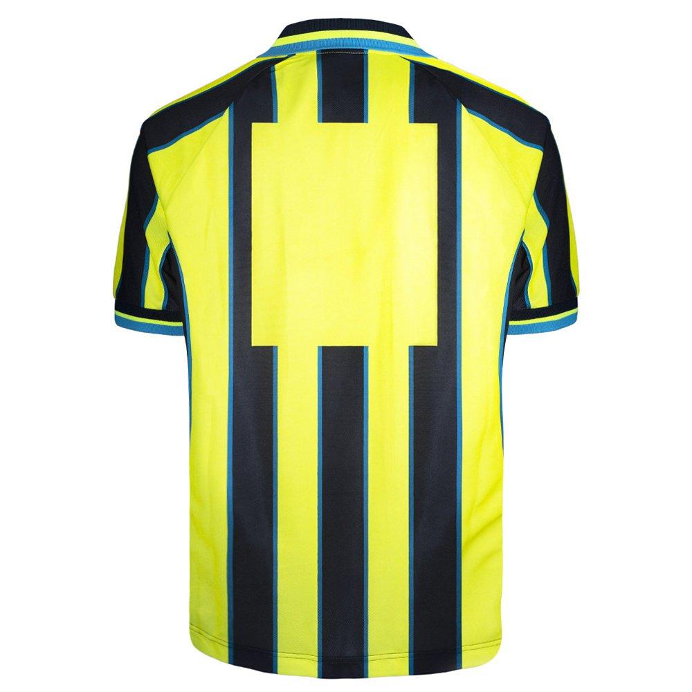 Yellow/Black - Score Draw - Manchester City Retro Away Shirt 1999 Adults - 2