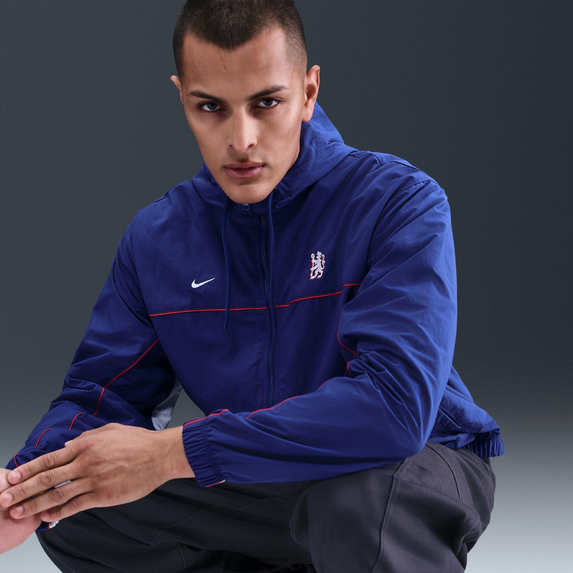 Blå/Hvid - Nike - Chelsea Club Jacket Adults - 10
