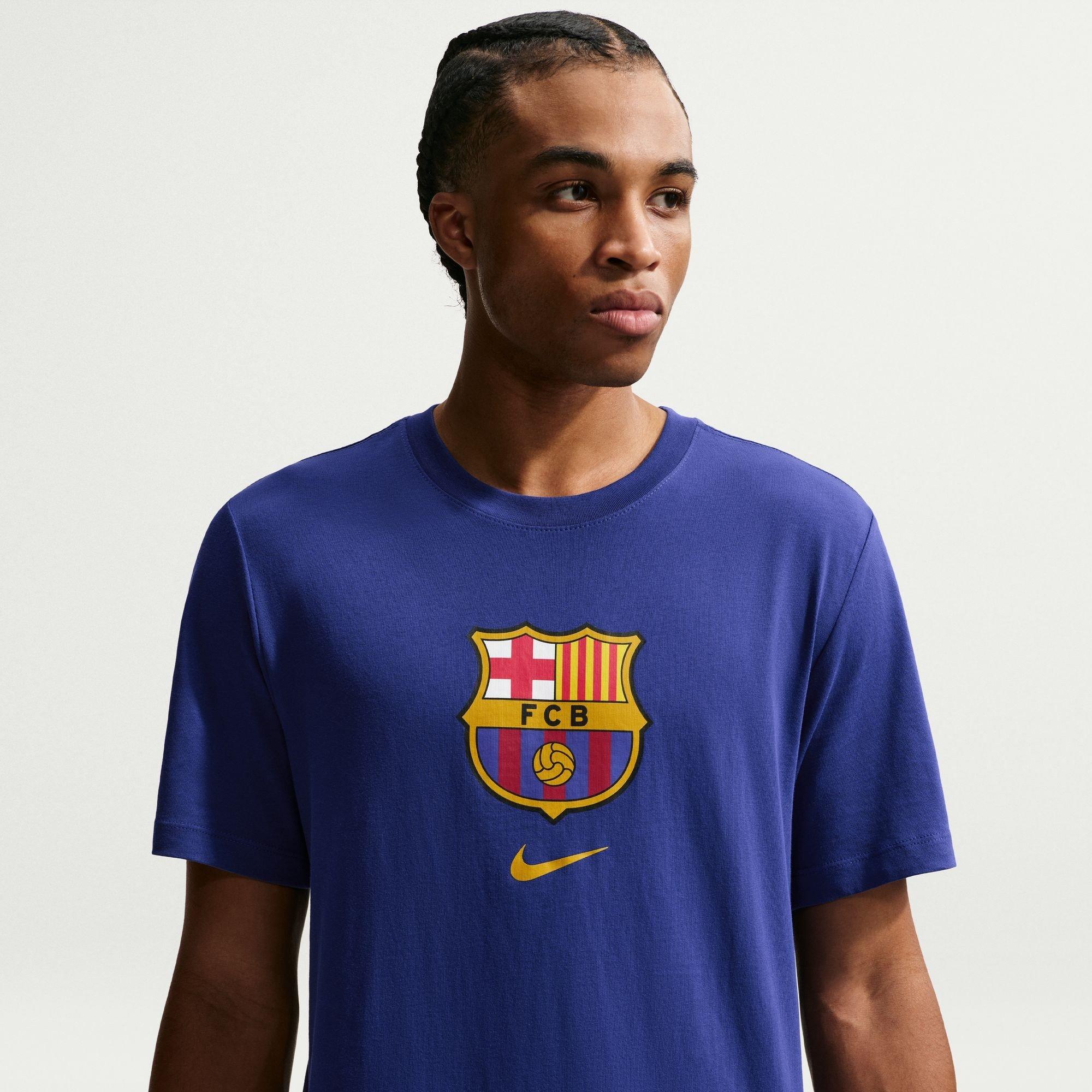 Blue/Red - Nike - FC Barcelona Crest T-Shirt Mens - 1
