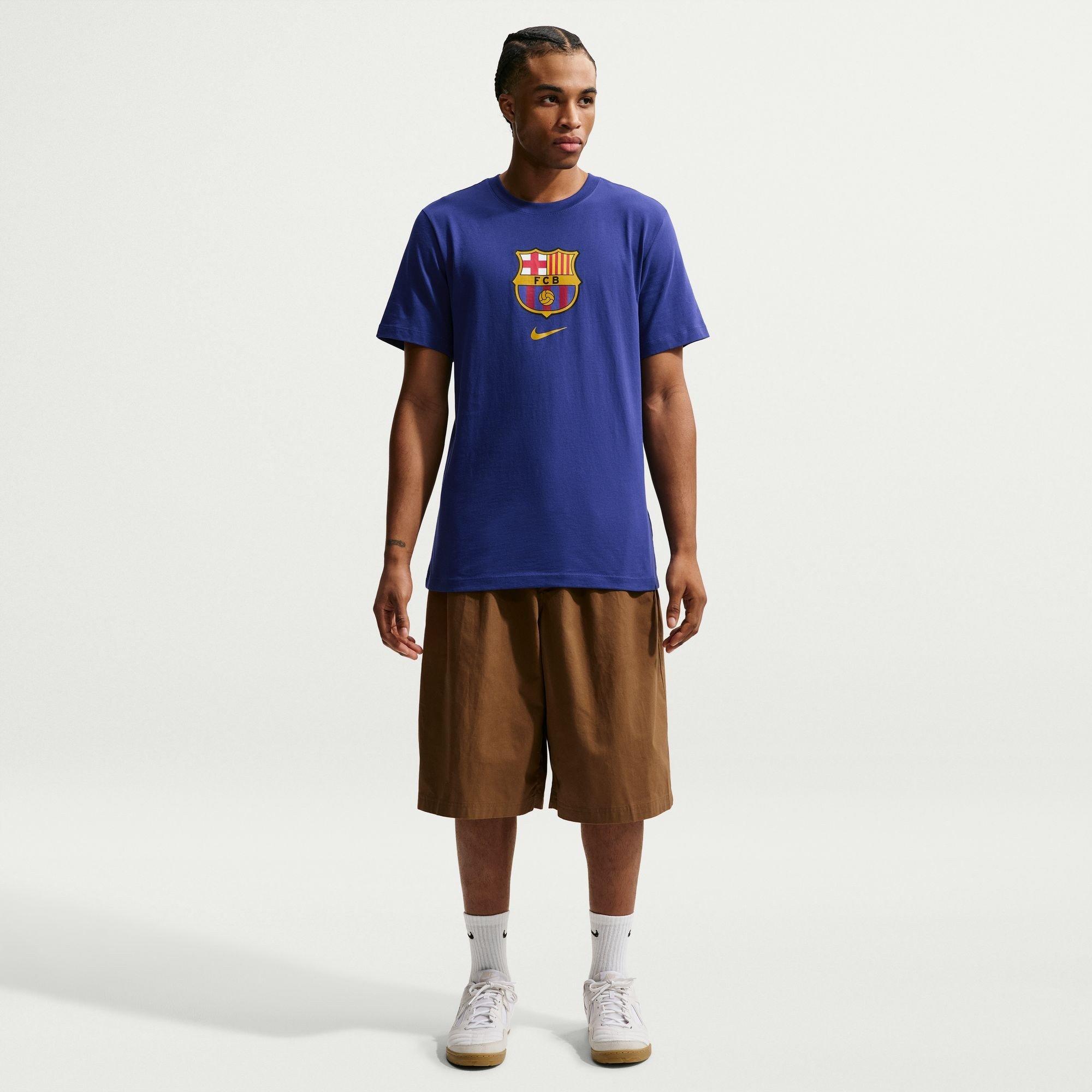 Bleu/Rouge - Nike - FC Barcelona Crest T-Shirt Mens - 4