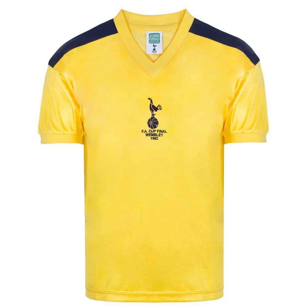 Yellow/Blue - Score Draw - SD Tottenham Hotspur Retro Away Shirt 1982 Mens - 1