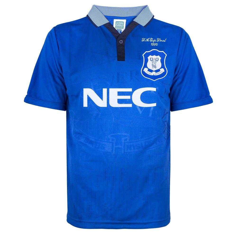 Blue/White - Score Draw - Everton Home Shirt 1995 - 1