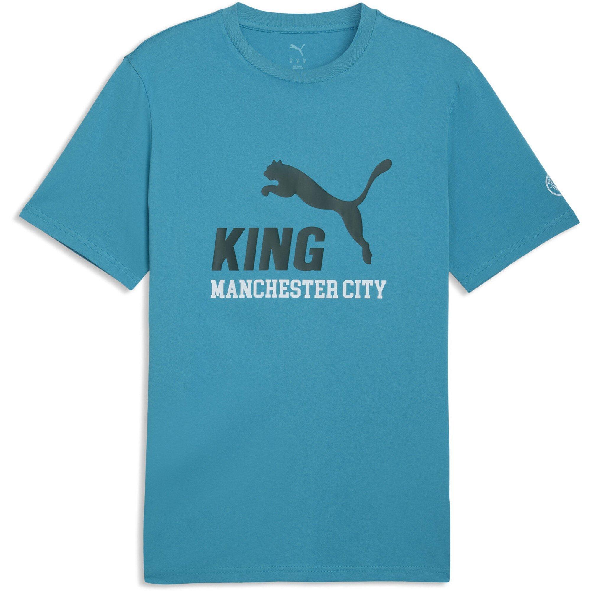 Blue/White - Puma - Men's King Manchester City Short Sleeve T-Shirt - 1