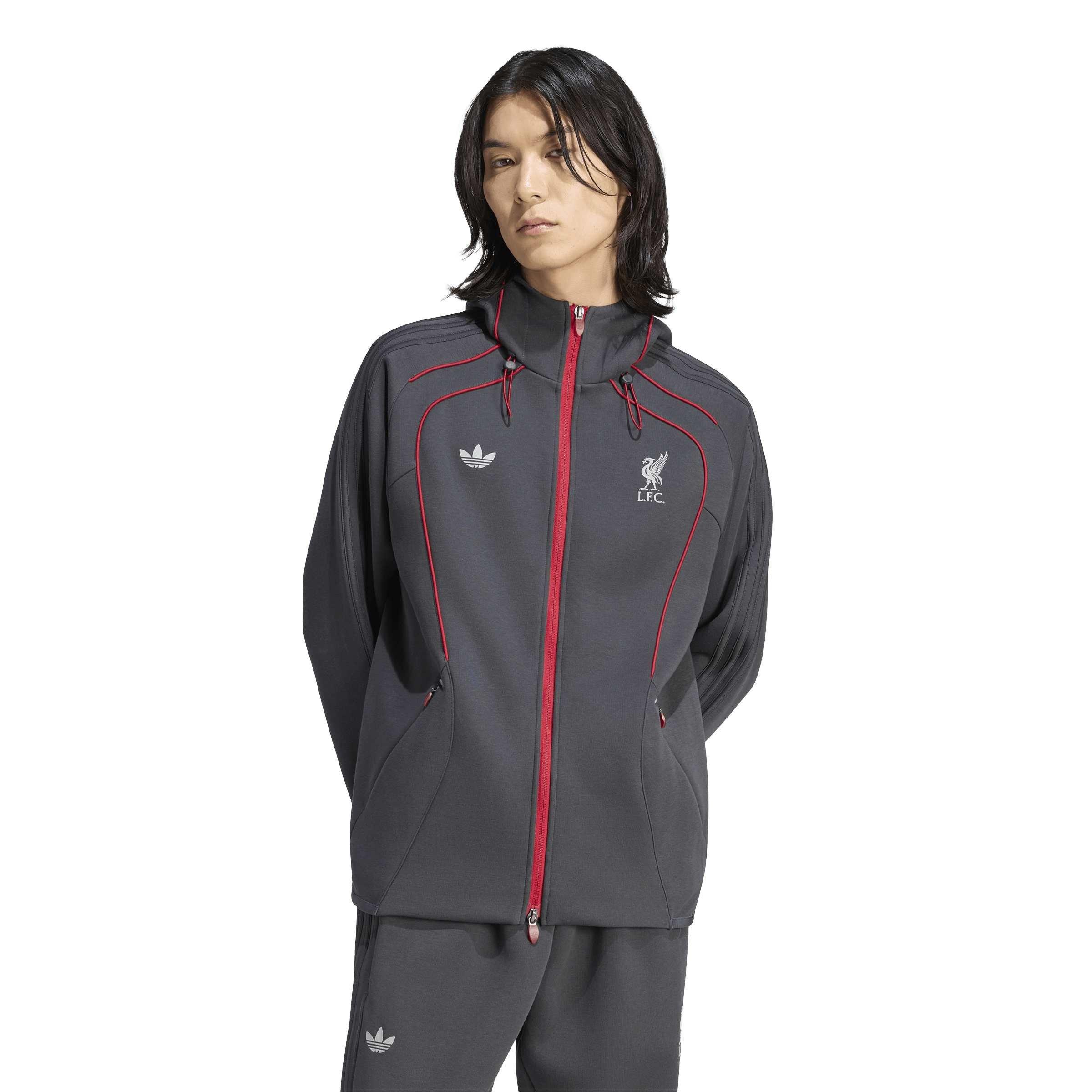 Grey/Black - adidas - Adults LFC Spacer TEAMGEIST 26 Tracktop - 2