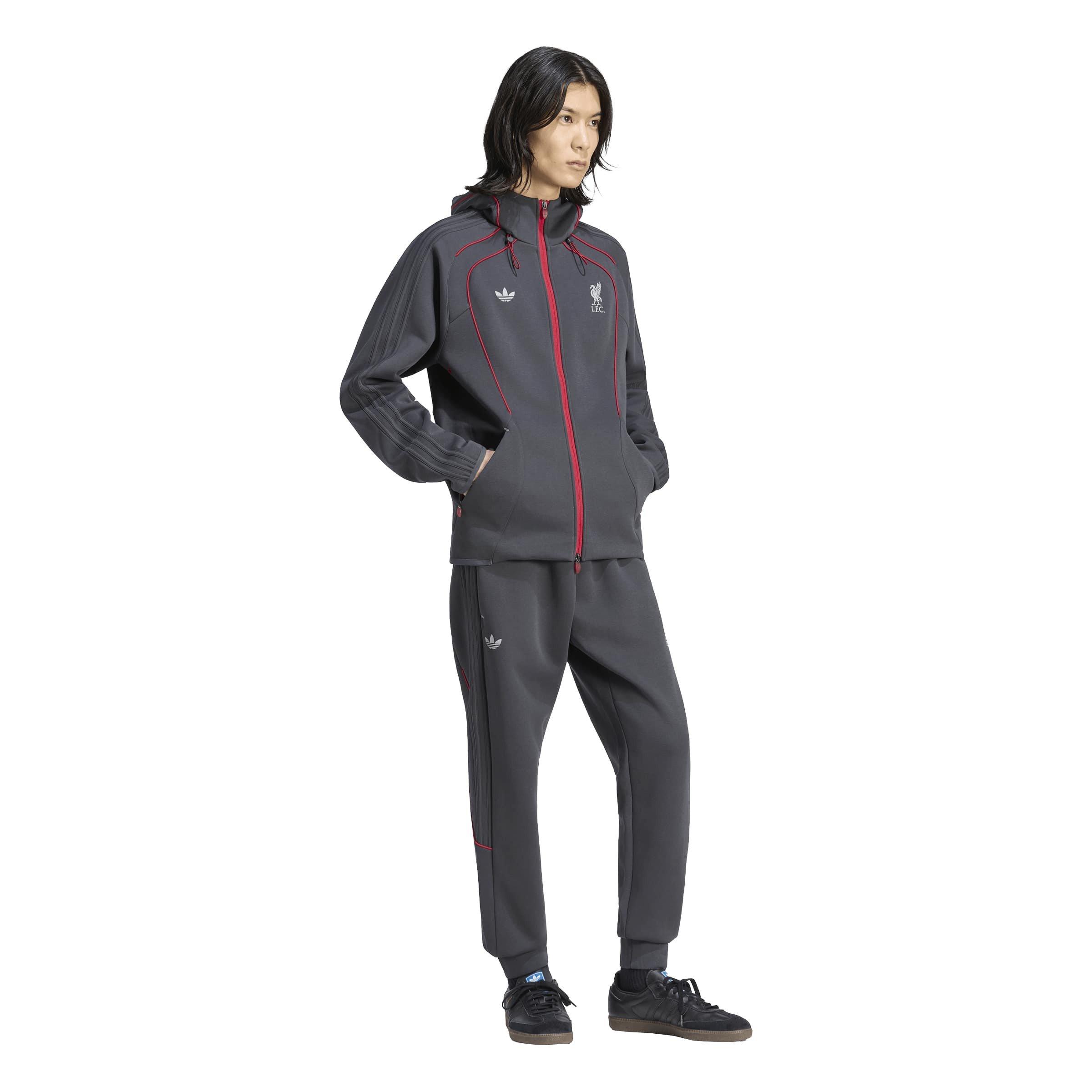 Grey/Black - adidas - Adults LFC Spacer TEAMGEIST 26 Tracktop - 6