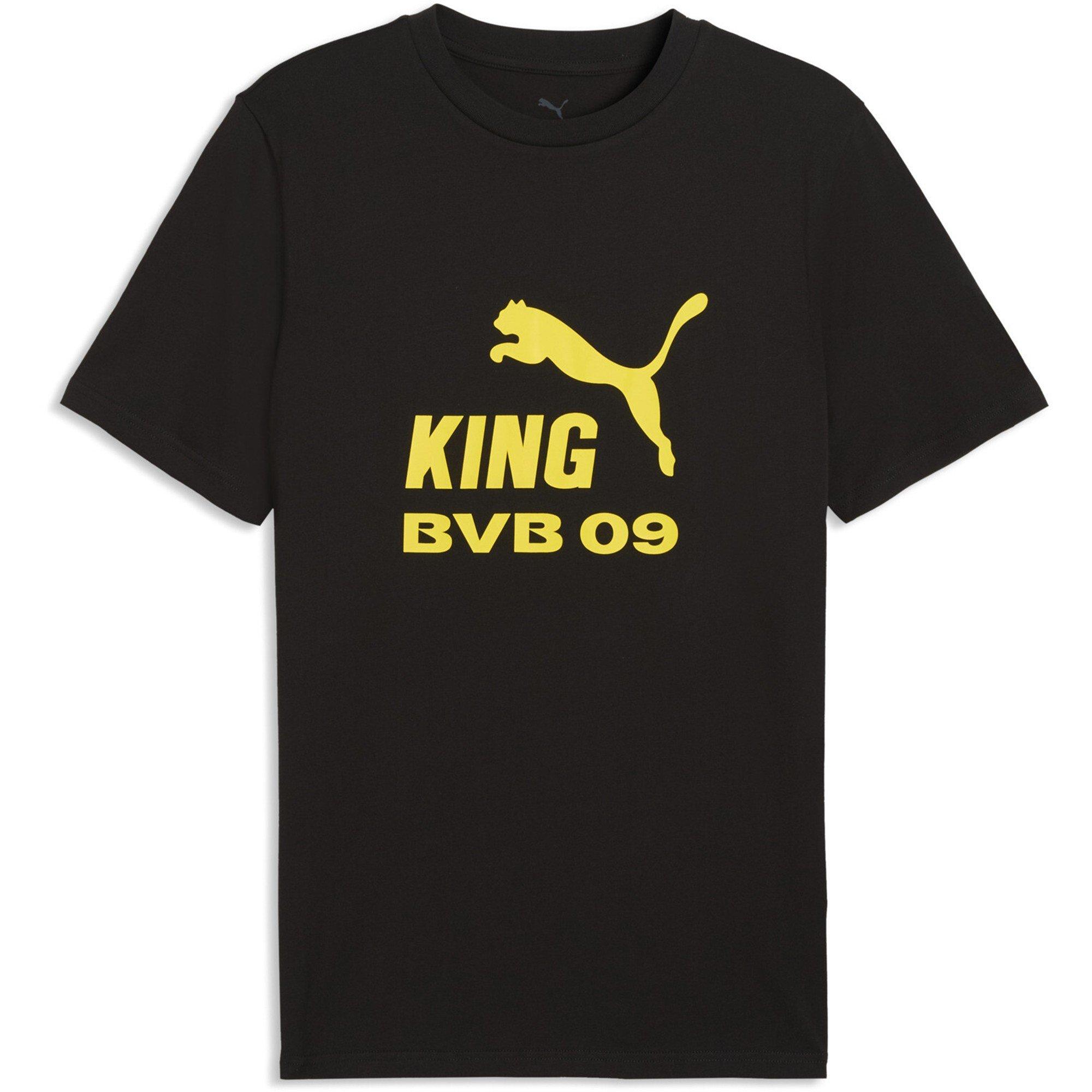 Black/Yellow - Puma - Men's Borussia Dortmund Short Sleeve Licensed T-Shirt - 1