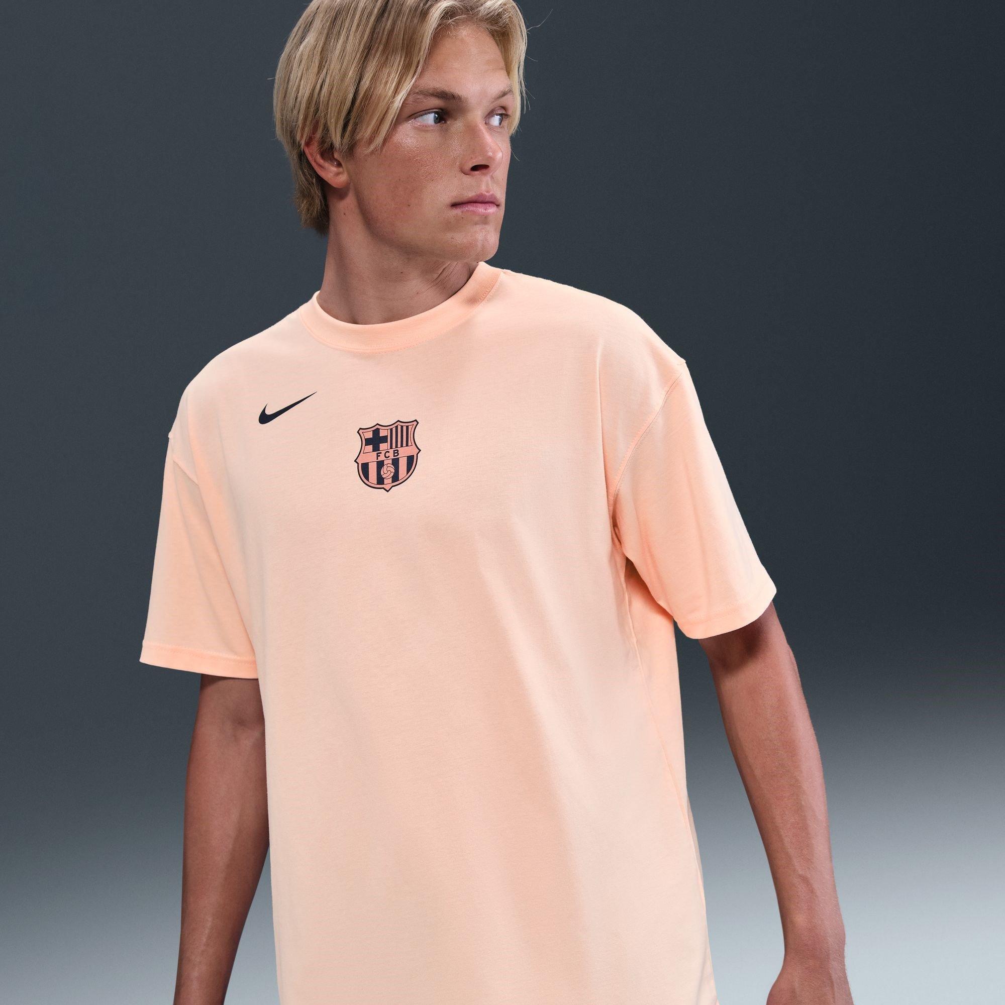 Beige/Orange - Nike - Barcelona T90 T-Shirt Adults - 6