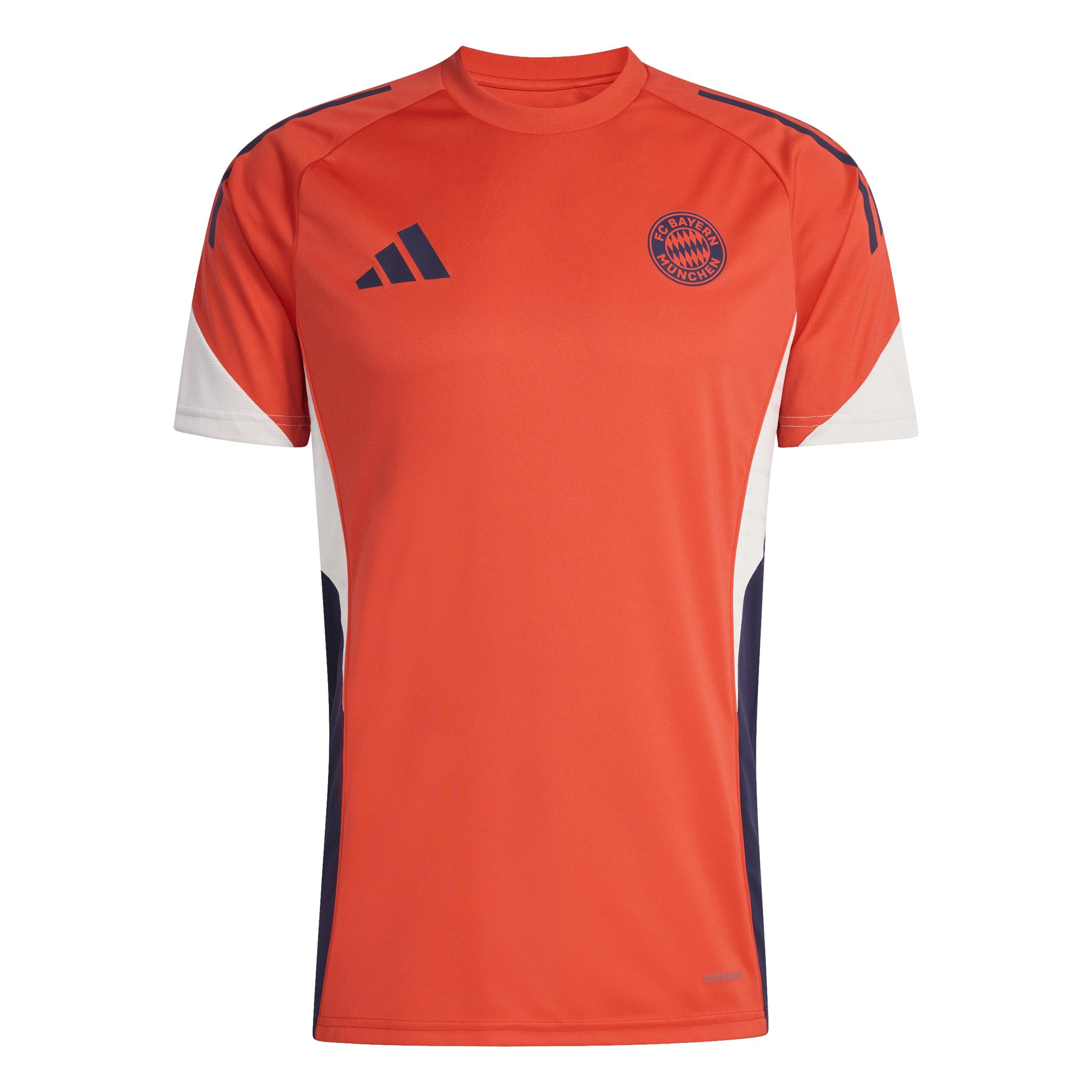 Red/White - adidas - Men's Bayern Munich Trainer Short Sleeve T-Shirt - 1