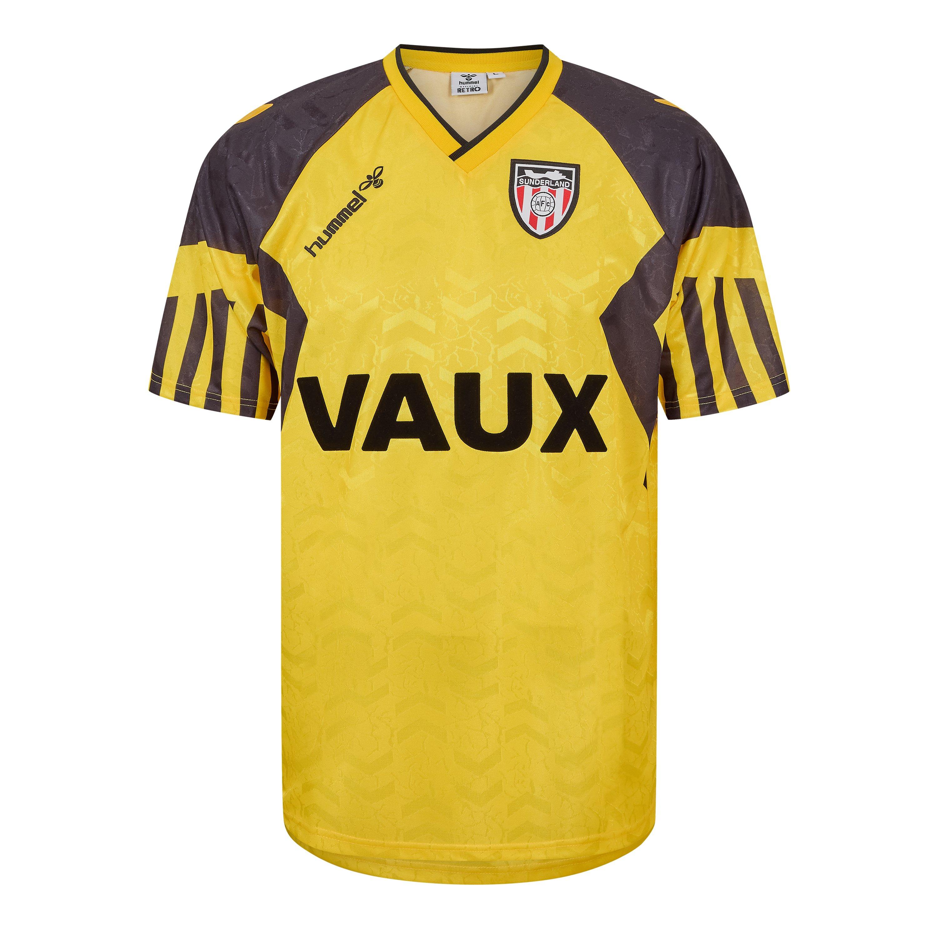 Yellow/Black - Team - Mens Sunderland Licensed Retro Football Shirt 1992 1993 - 1