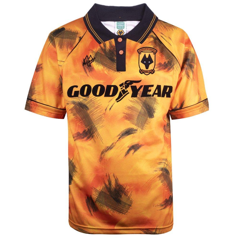 Orange/Schwarz - Score Draw - Wolverhampton Wanderers Home Shirt 1993 - 1