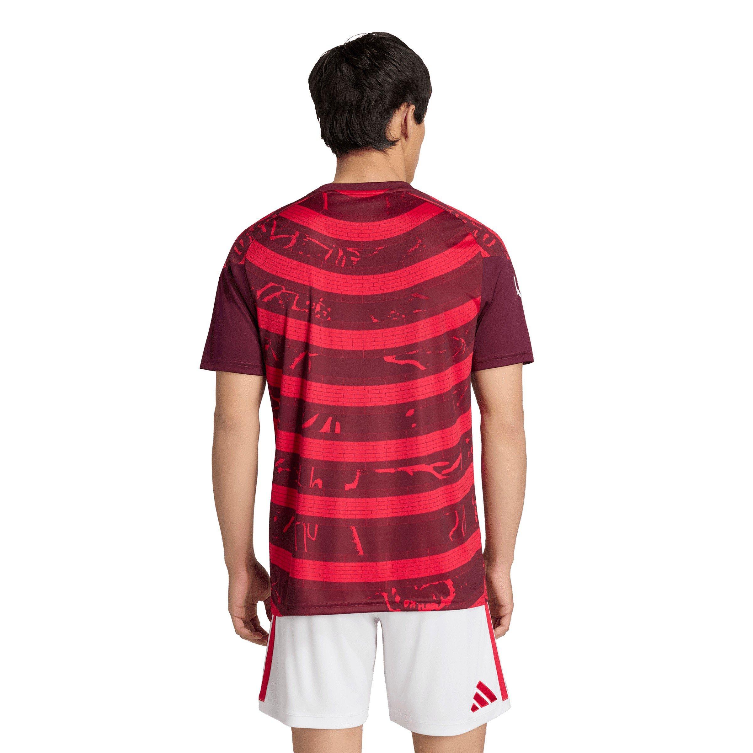 Rood/Wit - adidas - Men's Ajax Amsterdam Short Sleeve T-Shirt - 4