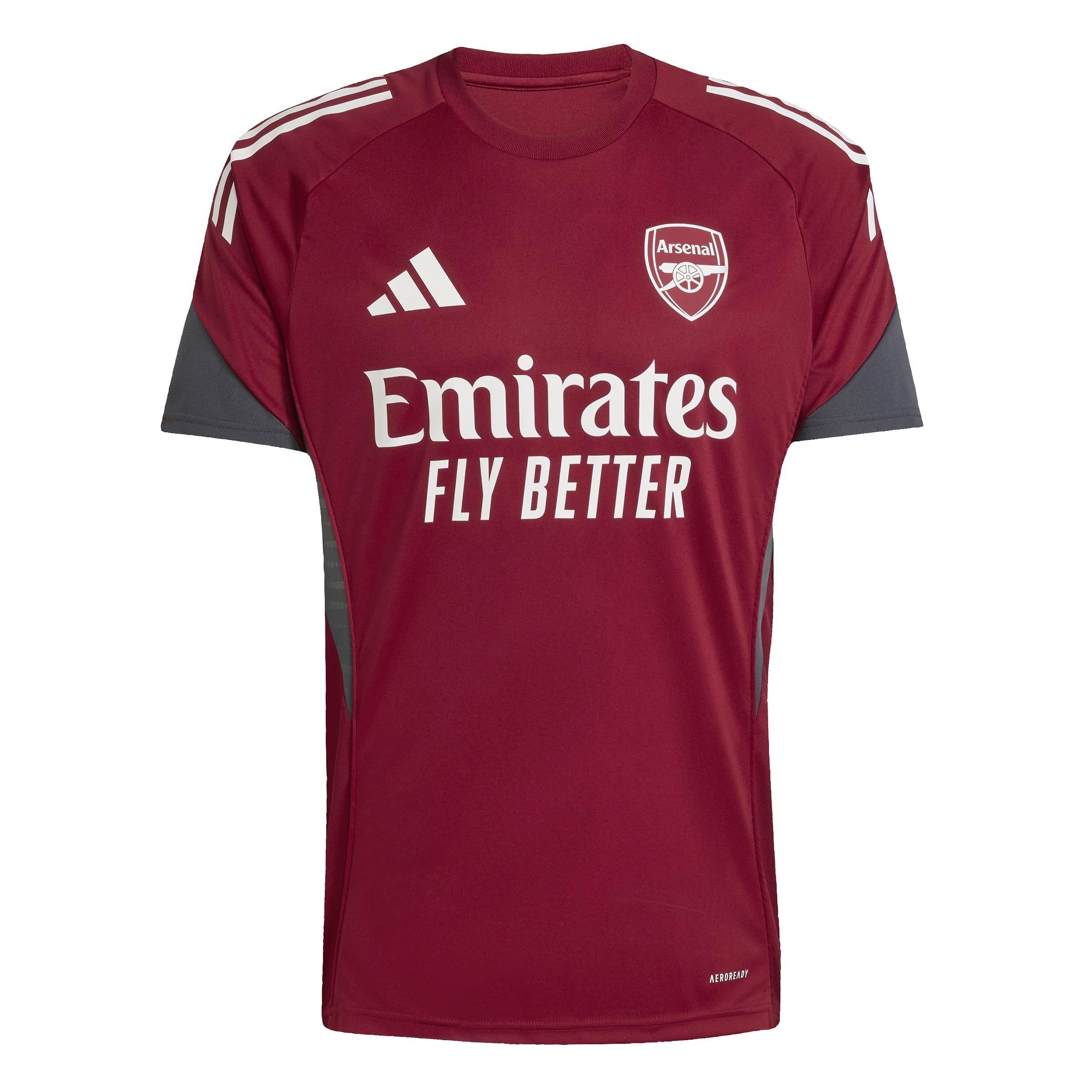 Burgundy/D.Grey - adidas - Arsenal Tiro 25 Competition Training Shirt - 1