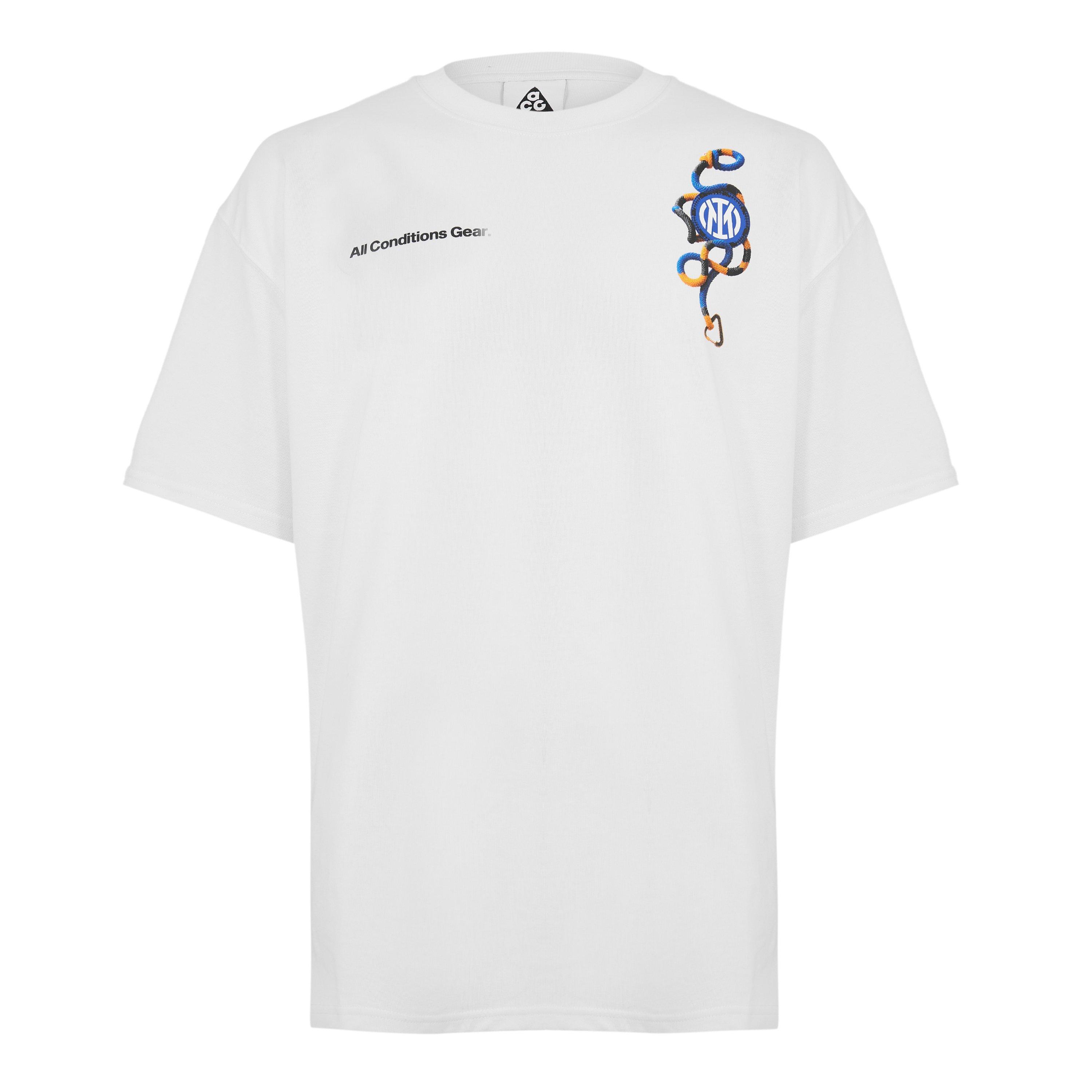 Nike Men's White/Blue Inter Acg Tee Sn62 - L