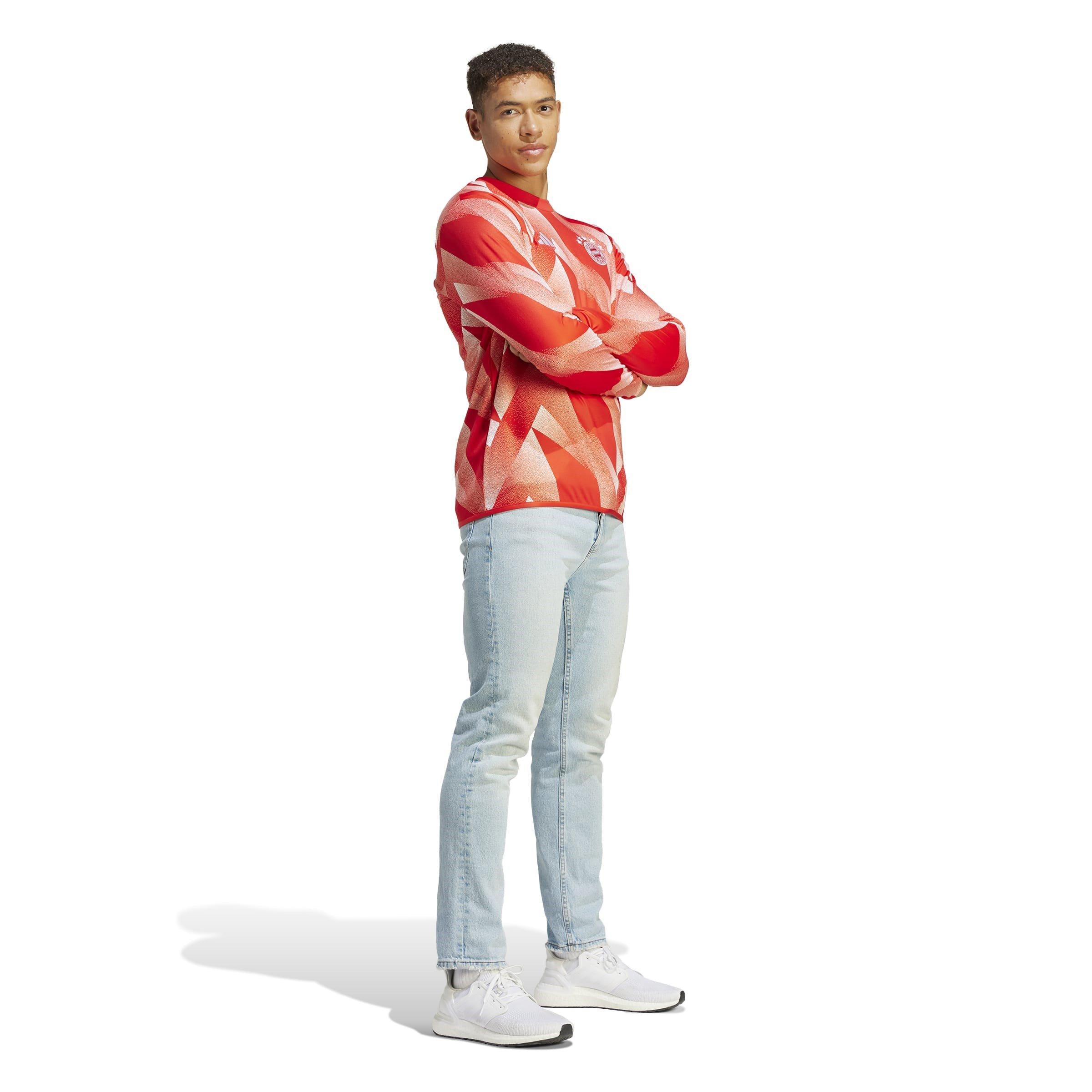 Rosso/Bianco - adidas - Bayern Munich Pre-Match Warm Top 2023 2024 Adults - 5