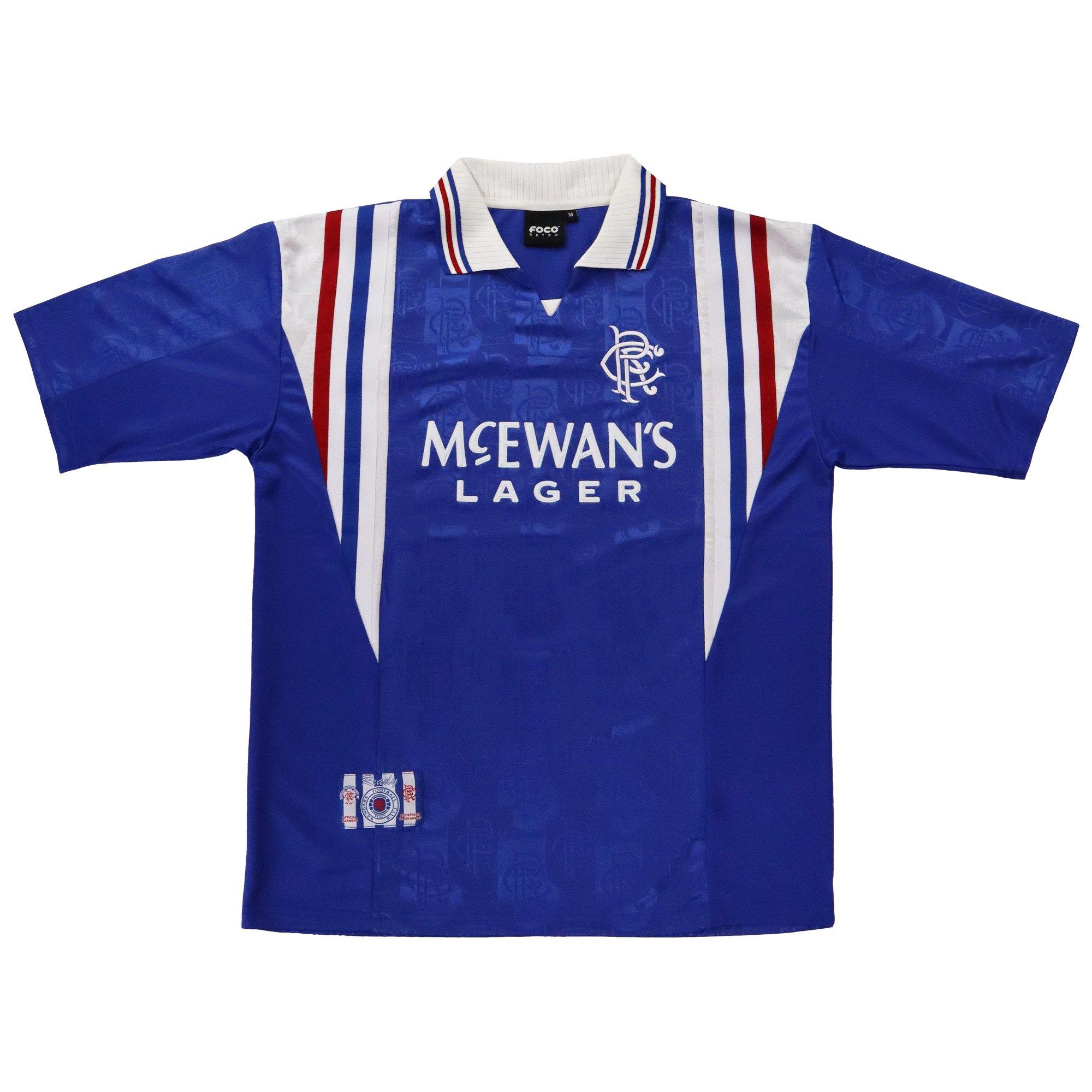 Team Mens Rangers Home Shirt 96/97 | Sports Direct