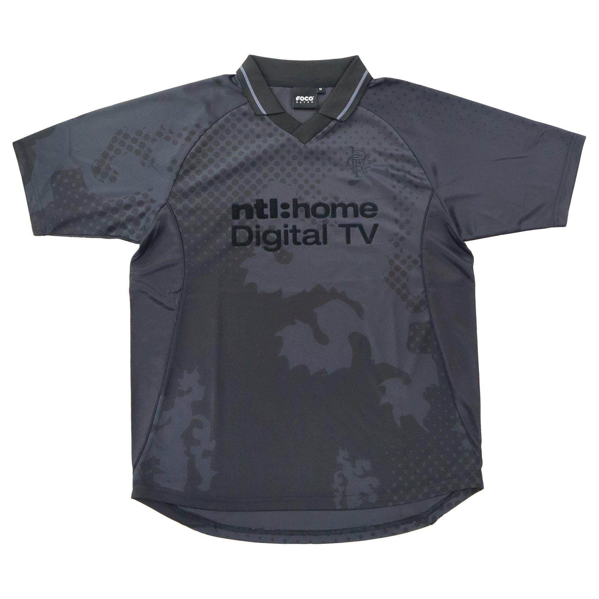 Black/Black - Team - Mens Team Rangers Retro Blackout Shirt 02/03 - 1