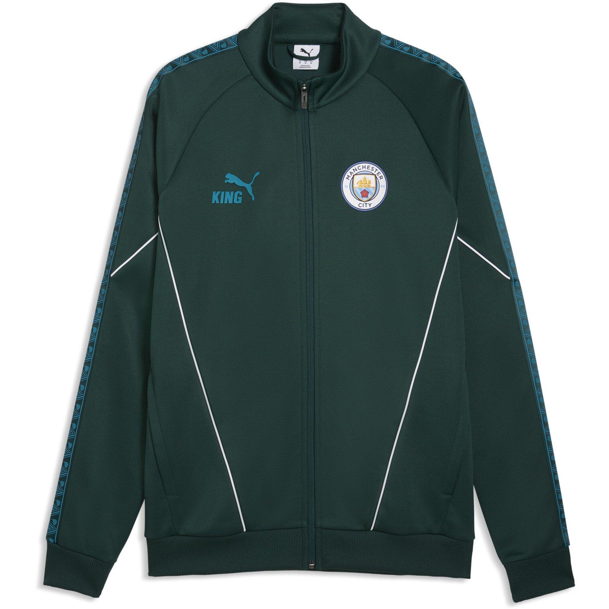 Green/Blue - Puma - Mens Manchester City Tracksuit Top 2025 2026 - 1