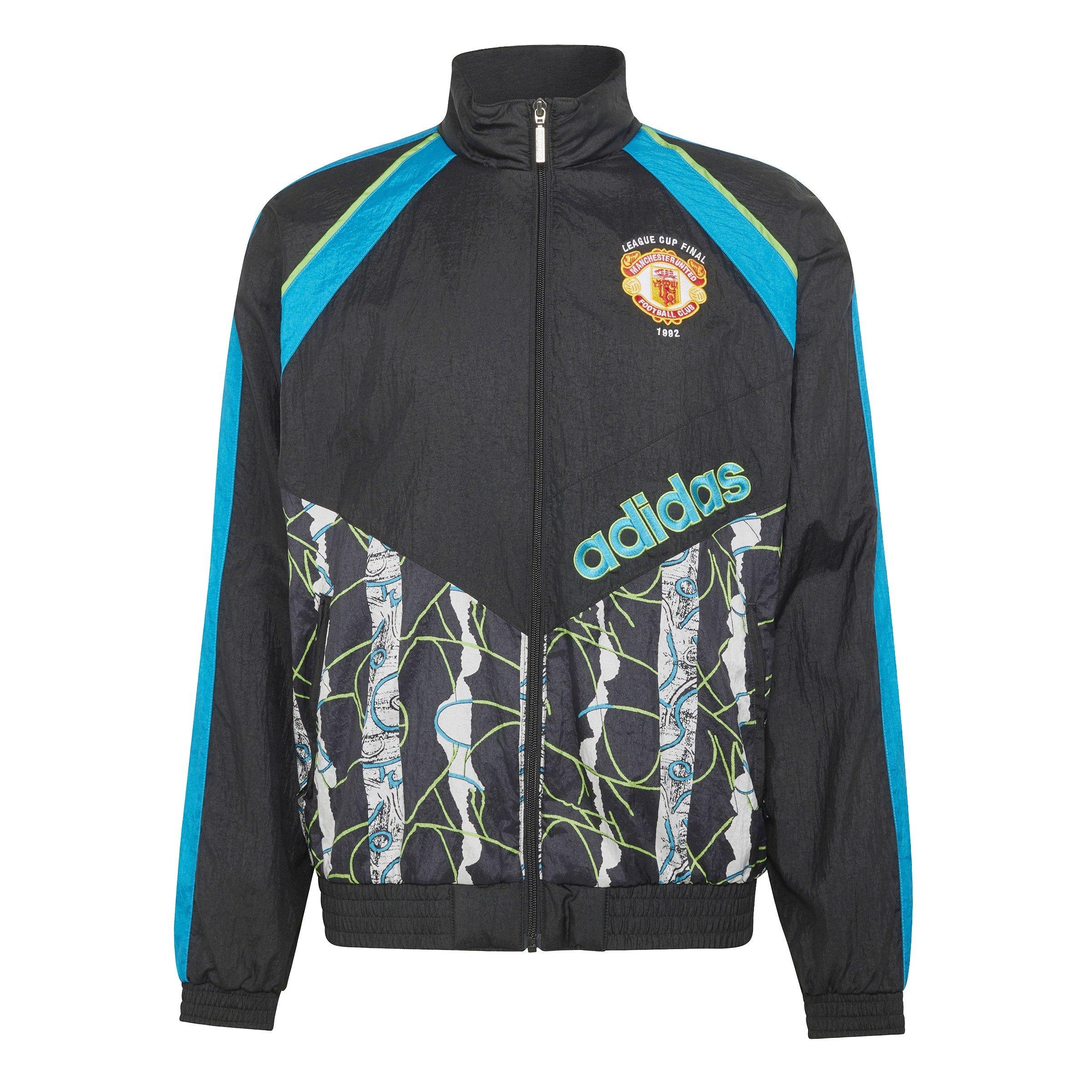 Crno/Bijelo - adidas - Mens Manchester United x adidas Bringback 90/92 Track Jacket - 1