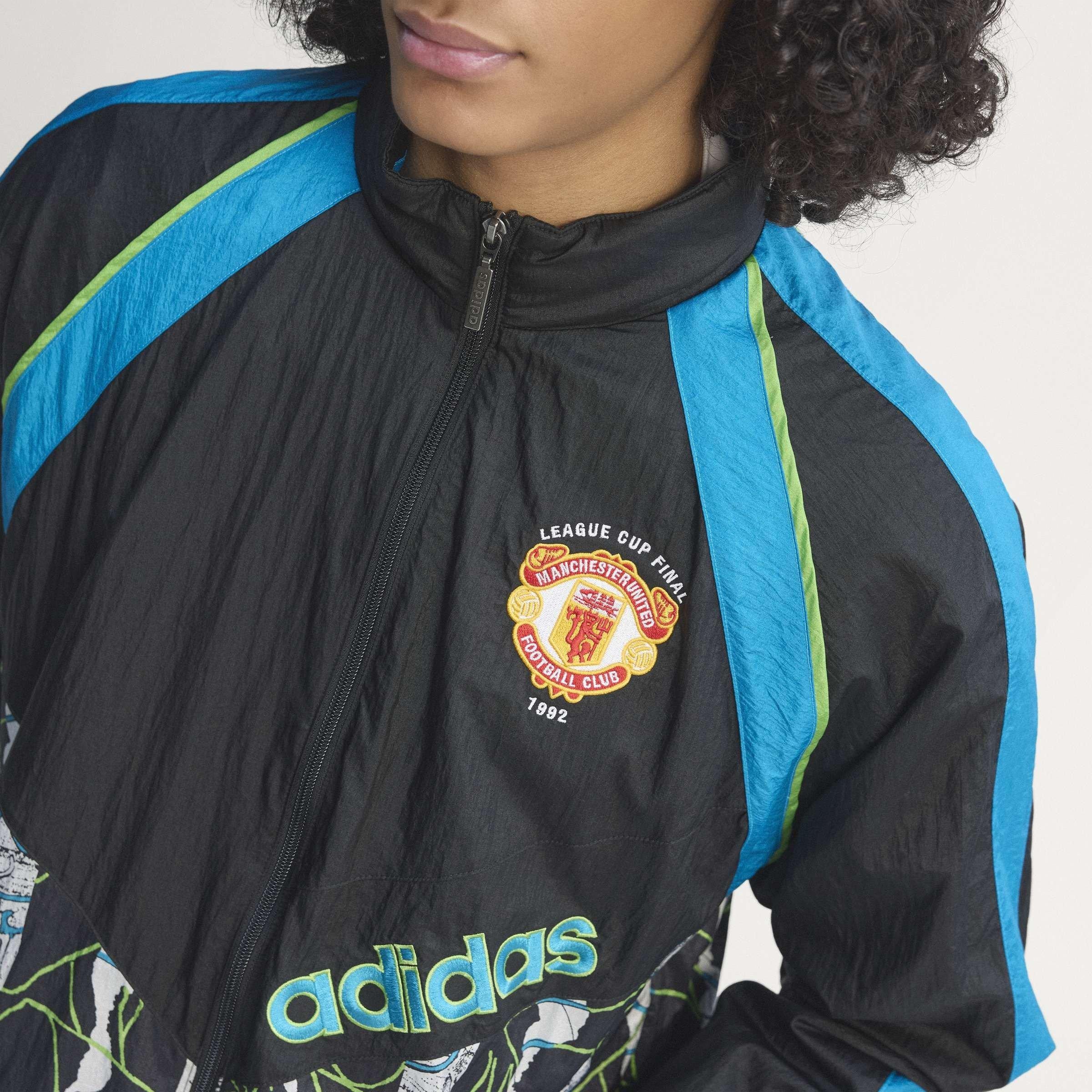 Crno/Bijelo - adidas - Mens Manchester United x adidas Bringback 90/92 Track Jacket - 11