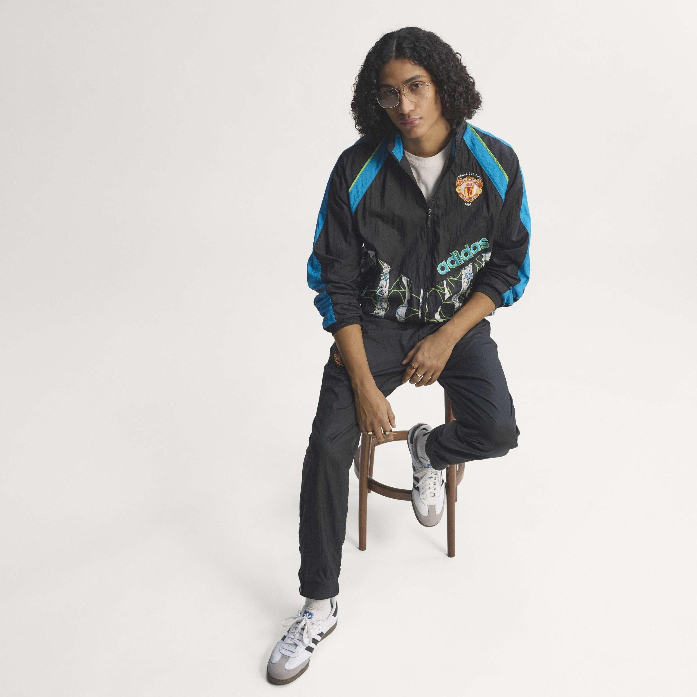 Crno/Bijelo - adidas - Mens Manchester United x adidas Bringback 90/92 Track Jacket - 12