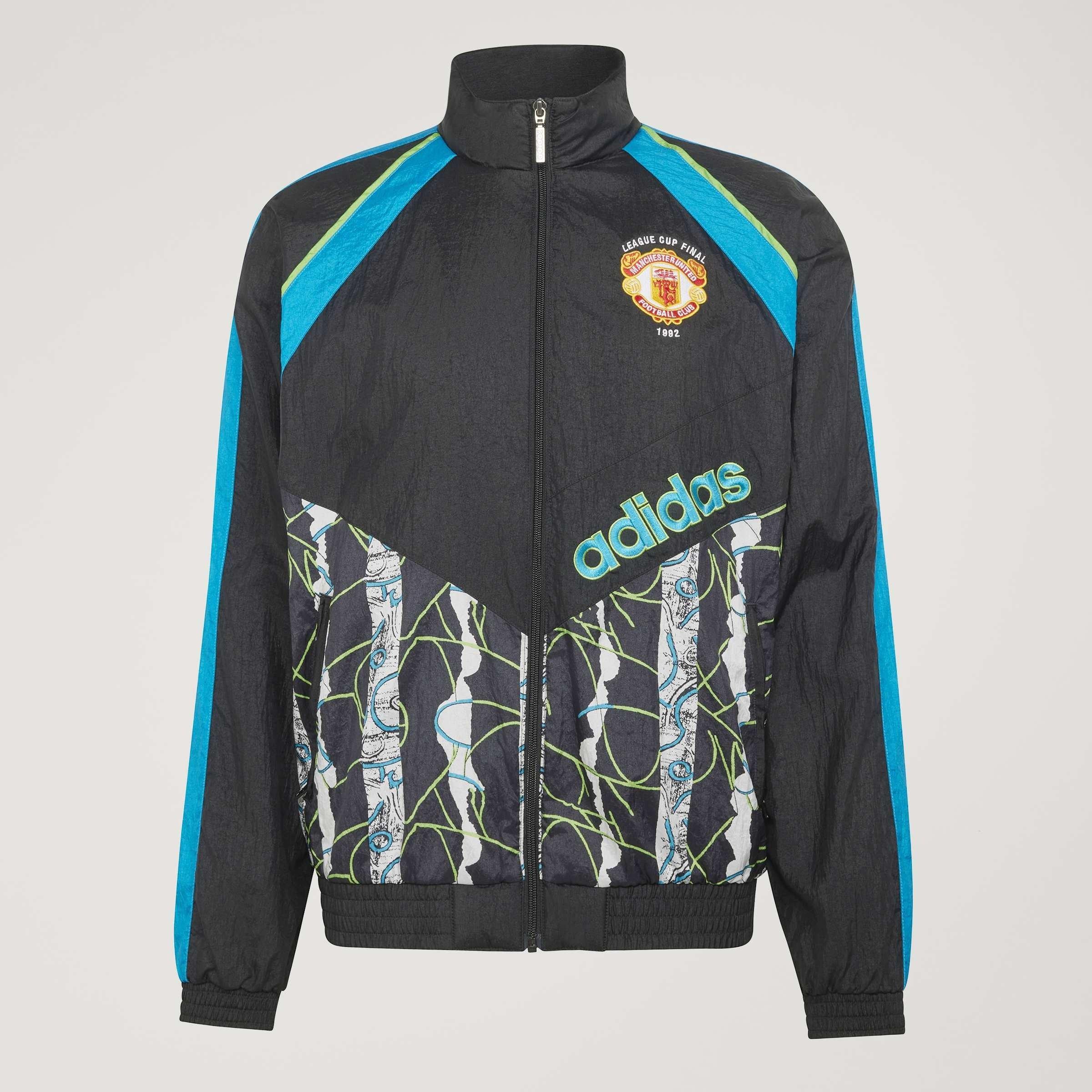 Crno/Bijelo - adidas - Mens Manchester United x adidas Bringback 90/92 Track Jacket - 13