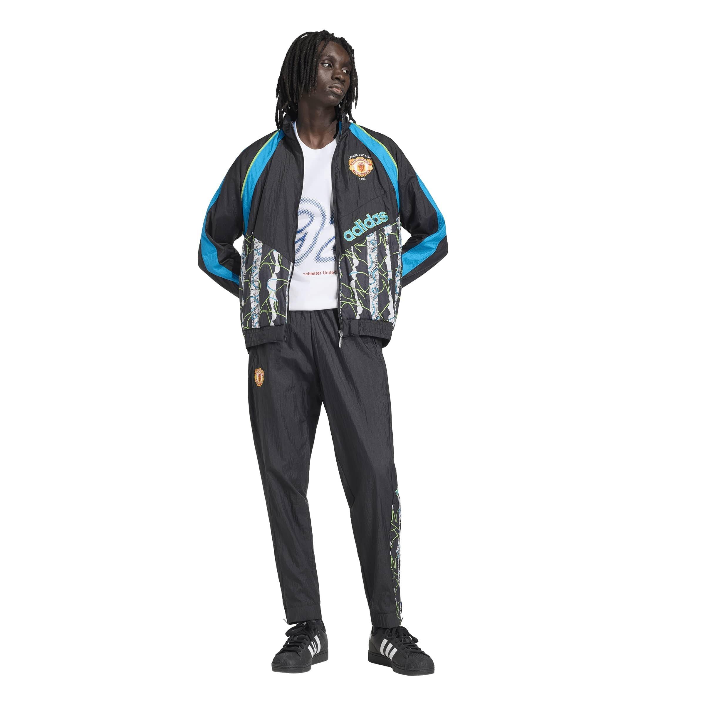 Crno/Bijelo - adidas - Mens Manchester United x adidas Bringback 90/92 Track Jacket - 4