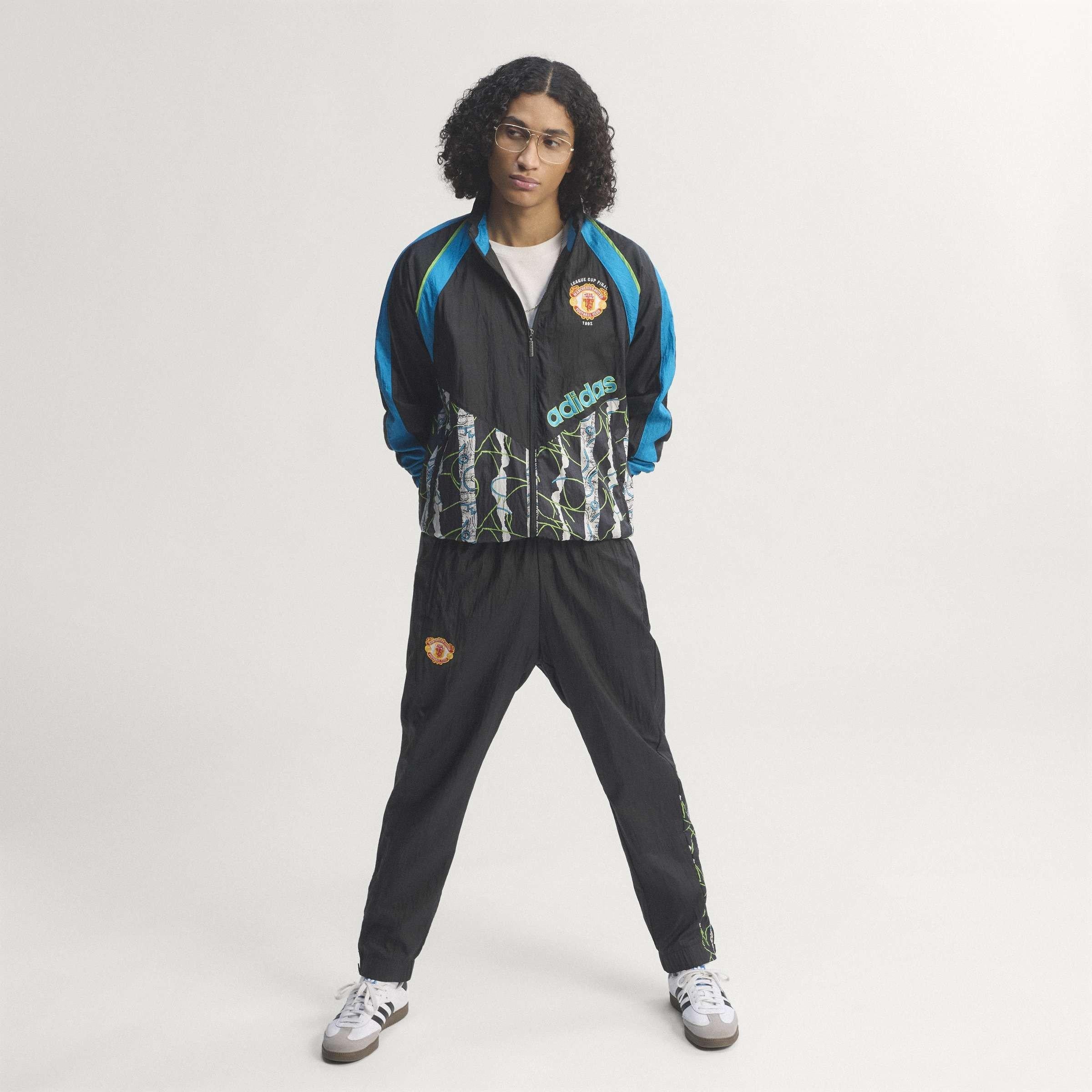 Crno/Bijelo - adidas - Mens Manchester United x adidas Bringback 90/92 Track Jacket - 7