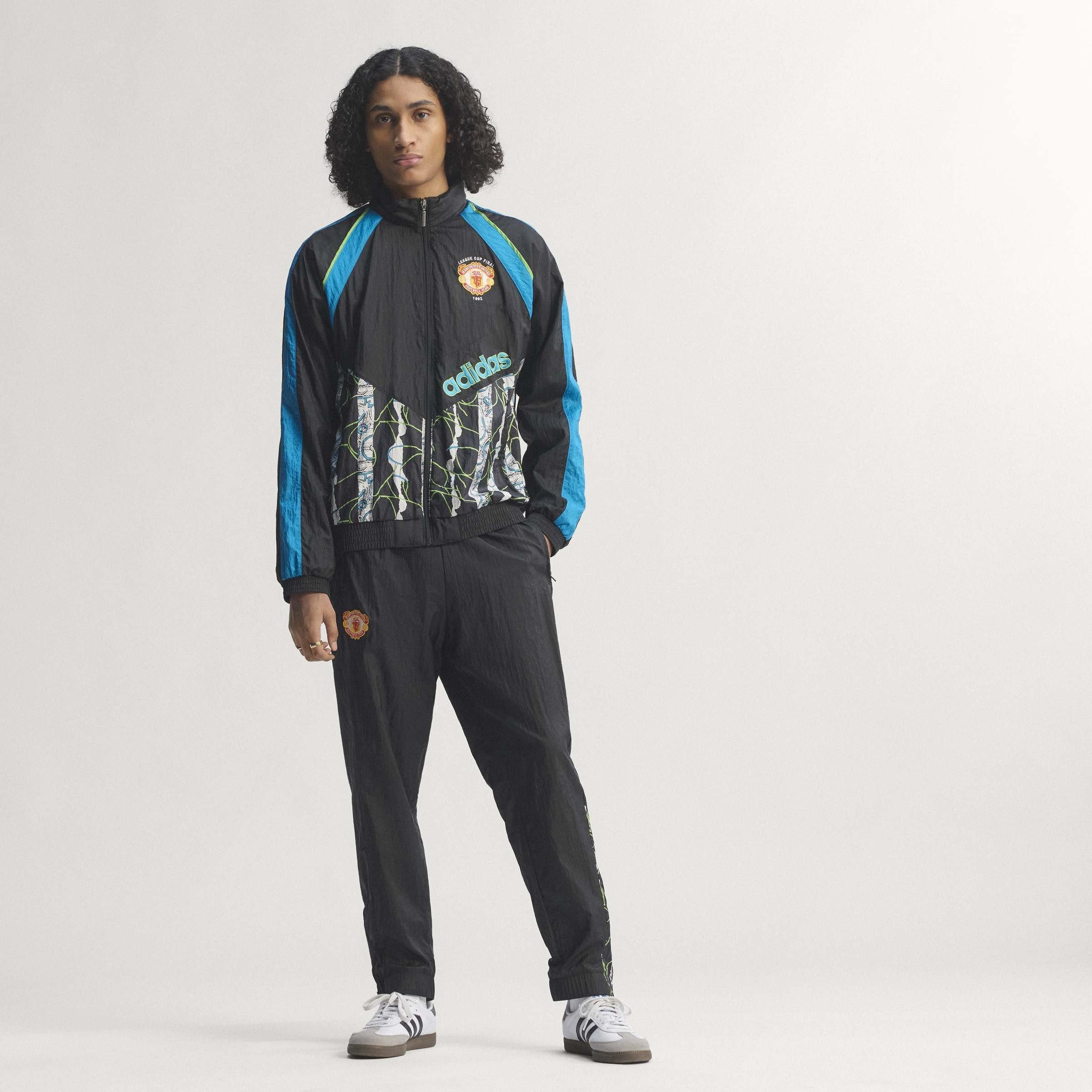 Crno/Bijelo - adidas - Mens Manchester United x adidas Bringback 90/92 Track Jacket - 8