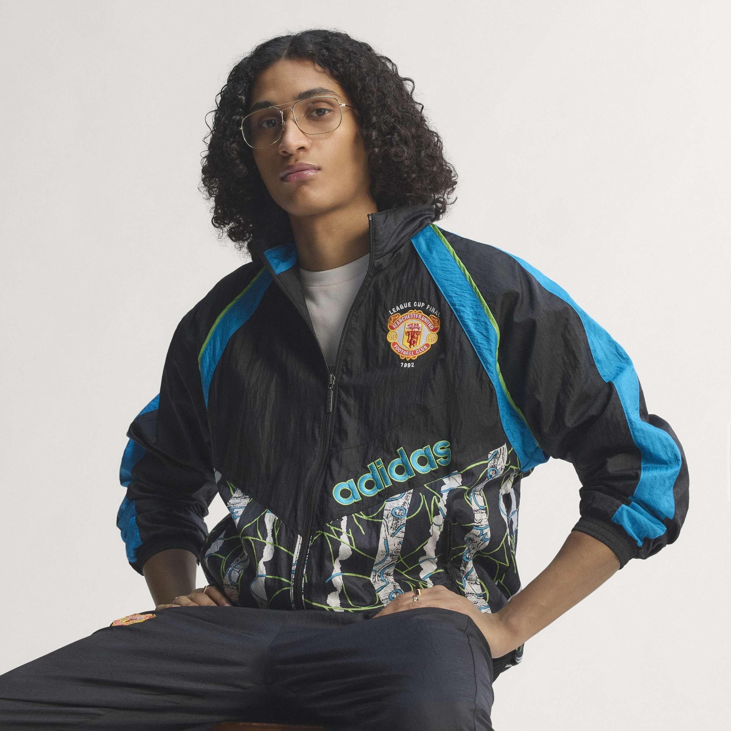 Crno/Bijelo - adidas - Mens Manchester United x adidas Bringback 90/92 Track Jacket - 9