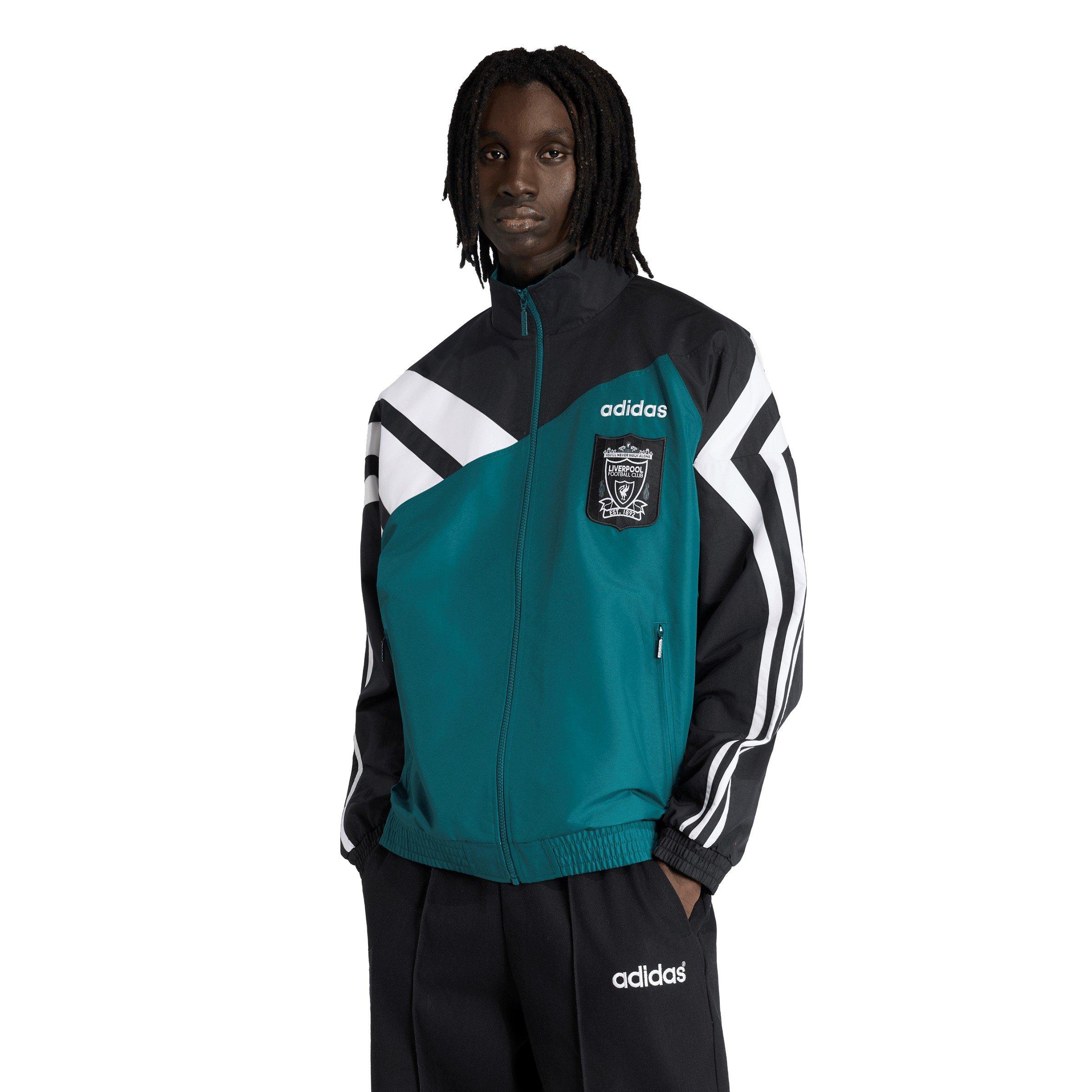 Green/Black - adidas - Liverpool 1995 Tracksuit Top Jacket Adults - 2