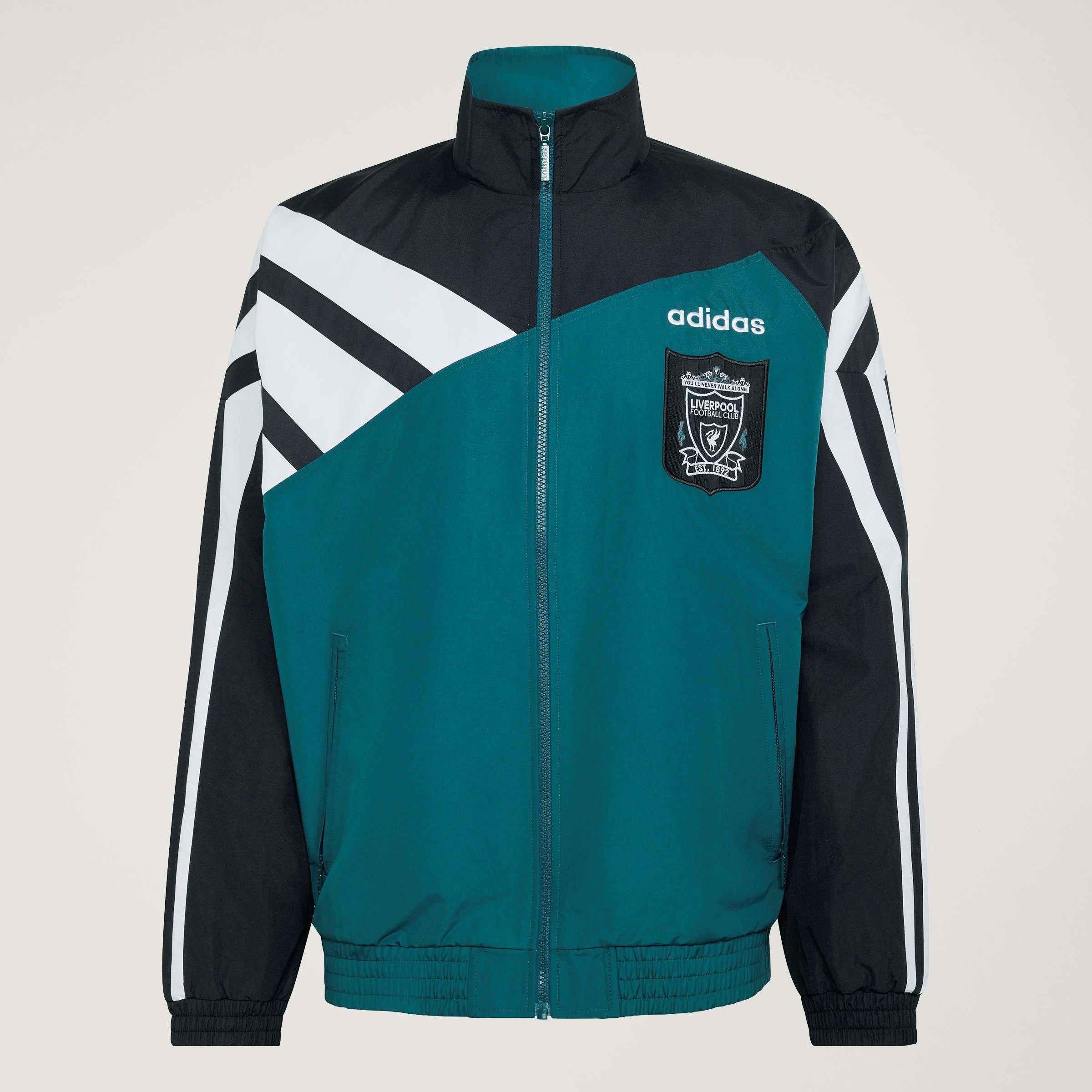 Green/Black - adidas - Liverpool 1995 Tracksuit Top Jacket Adults - 11