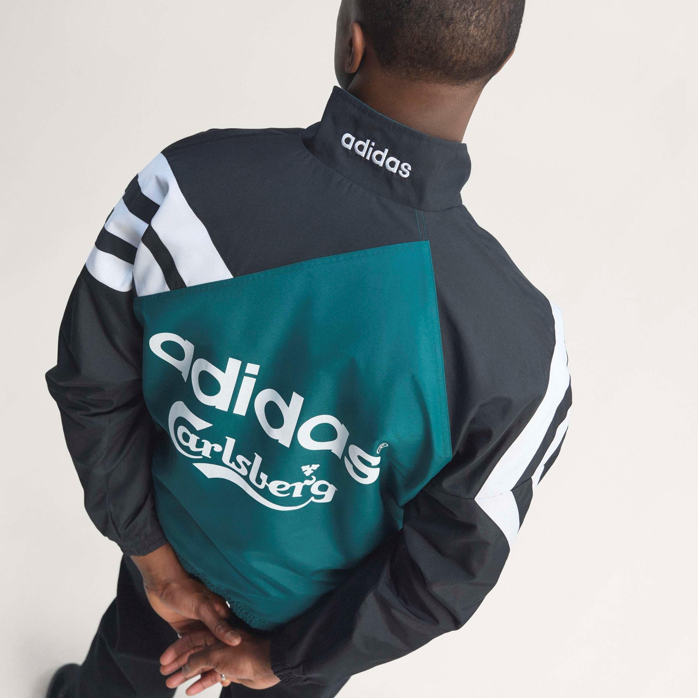 Green/Black - adidas - Liverpool 1995 Tracksuit Top Jacket Adults - 14
