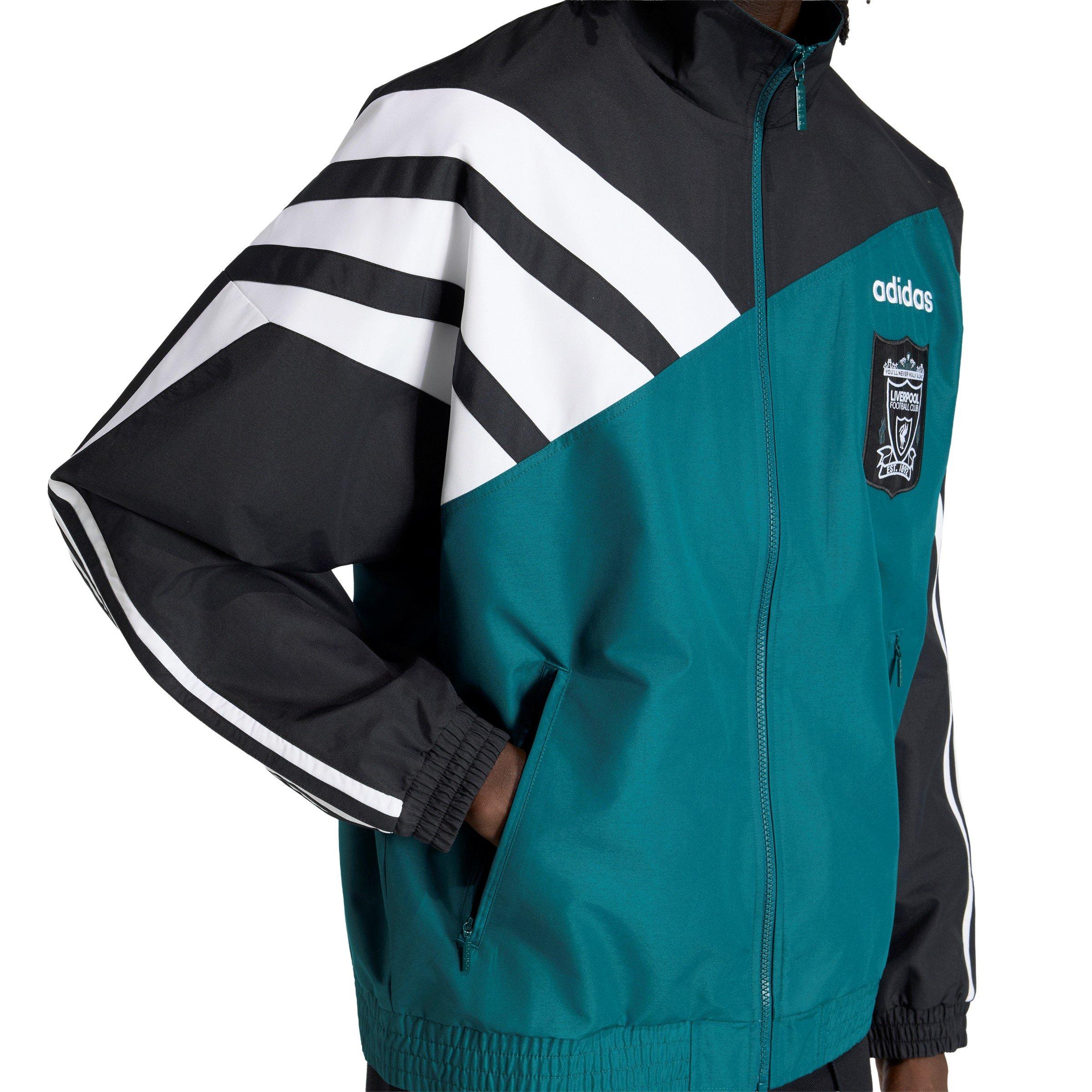 Green/Black - adidas - Liverpool 1995 Tracksuit Top Jacket Adults - 6