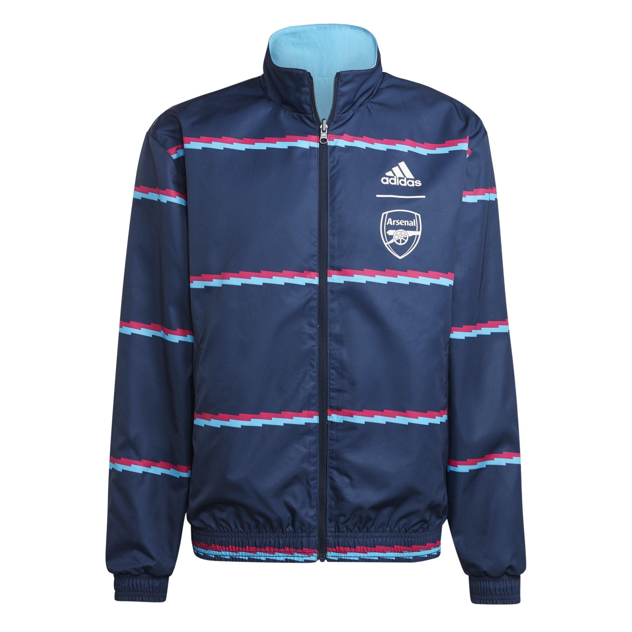 Adidas Men's Arsenal Anthem Jacket 2022 2023 Adults - Light Blue - S
